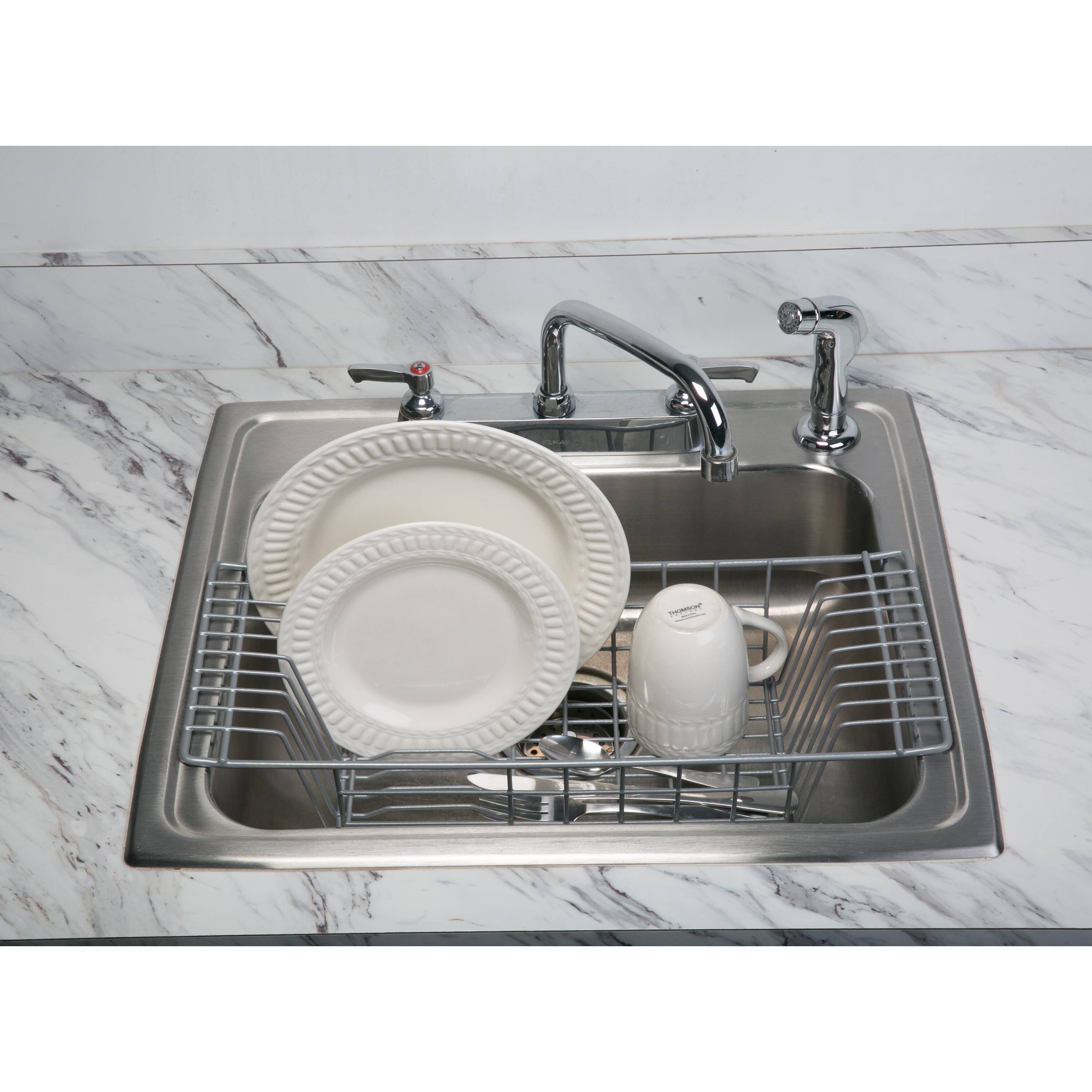Kitchen Details Gray Over the Sink Dish Rack