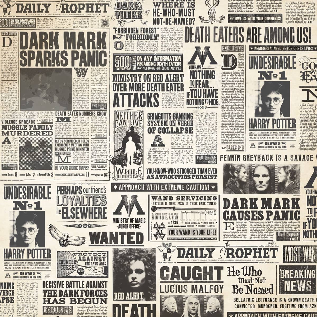 Paper House® Harry Potter Newspaper Double-Sided 12" x 12" Cardstock, 15 Sheets