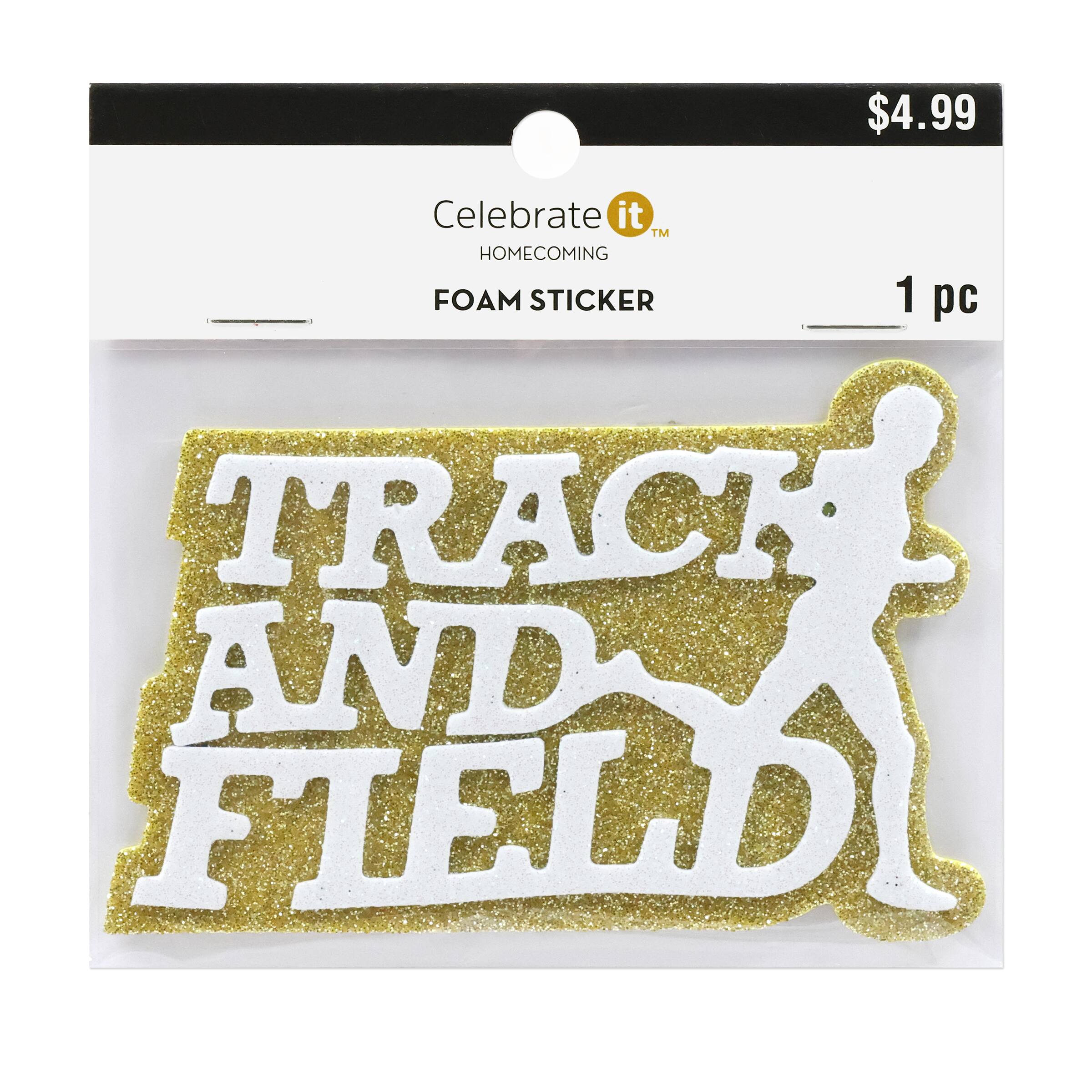 Glitter Track & Field Foam Sticker by Celebrate It