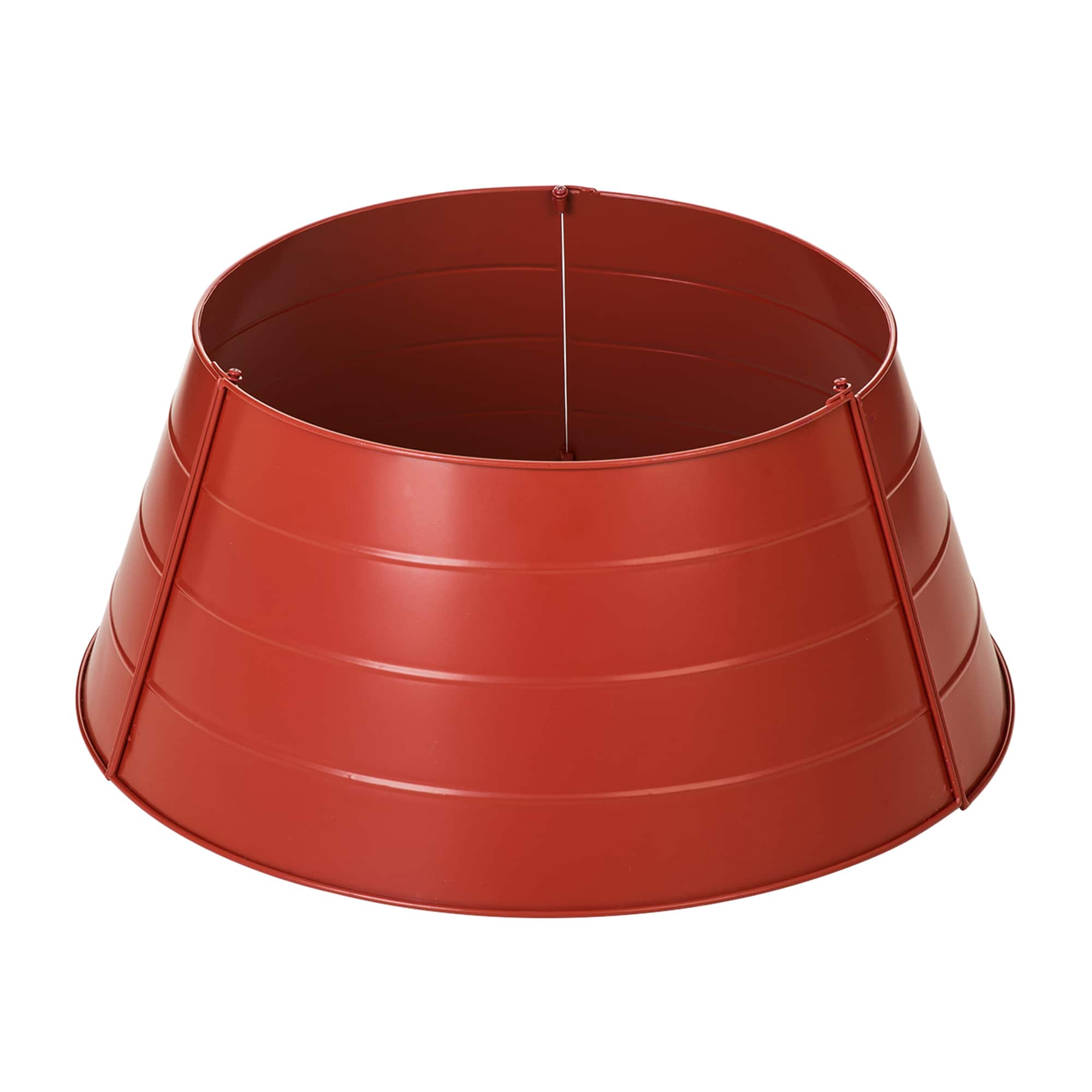 Glitzhome® 22" Christmas Painted Red Metal Tree Collar
