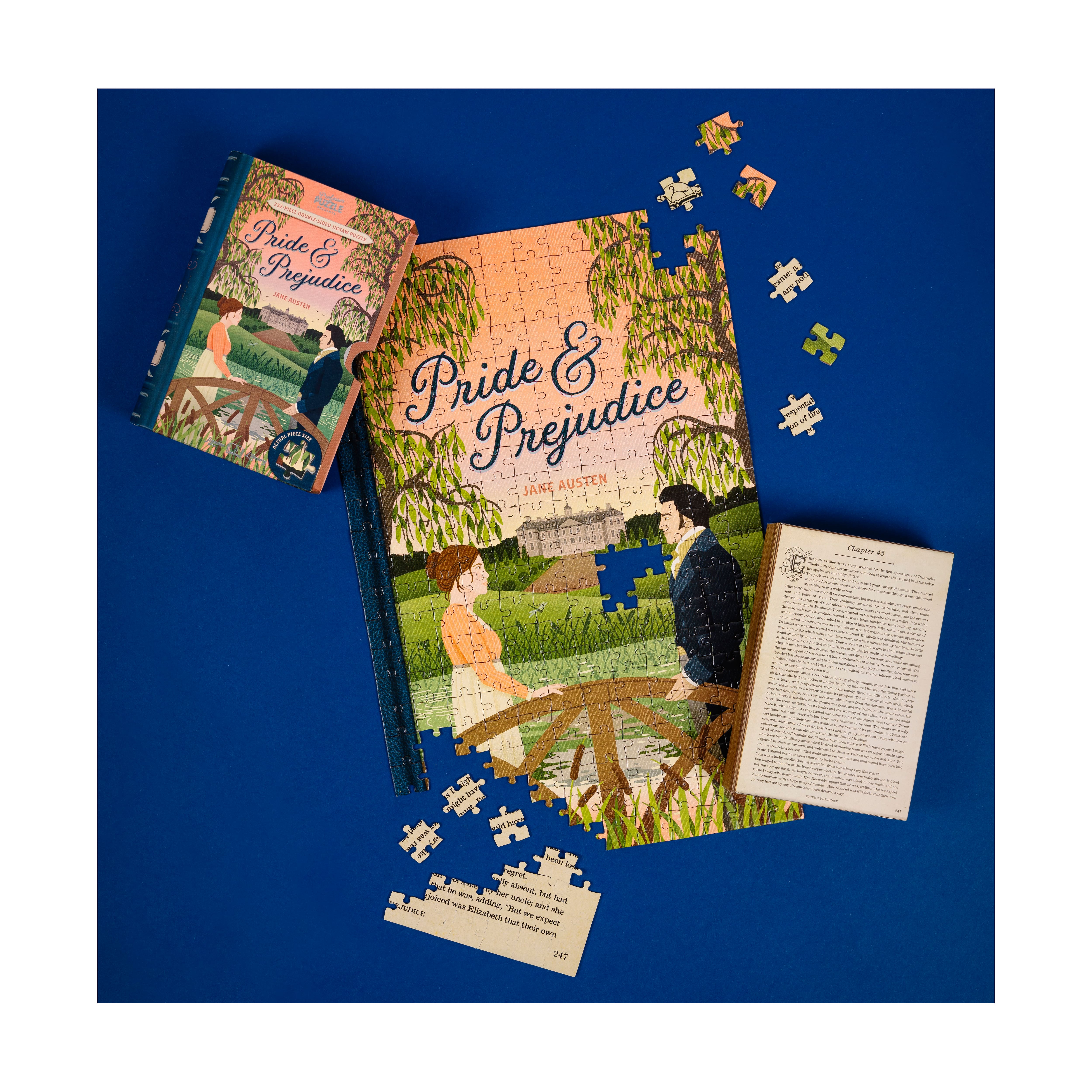 Jane Austen's Pride & Prejudice Double-Sided Jigsaw Puzzle: 252 Pcs
