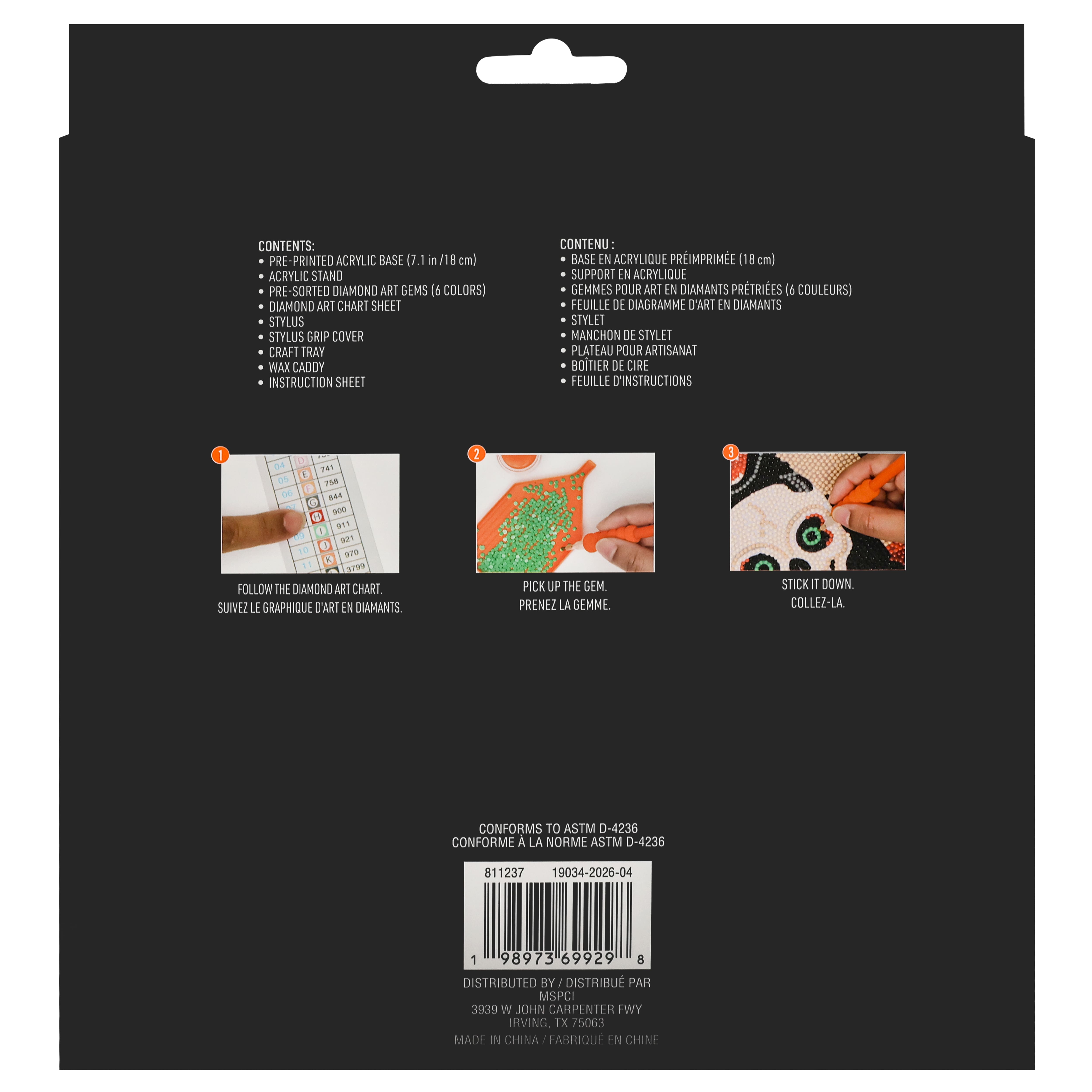 7" Spell Book Acrylic Surface Diamond Art Kit with Stand by Make Market®