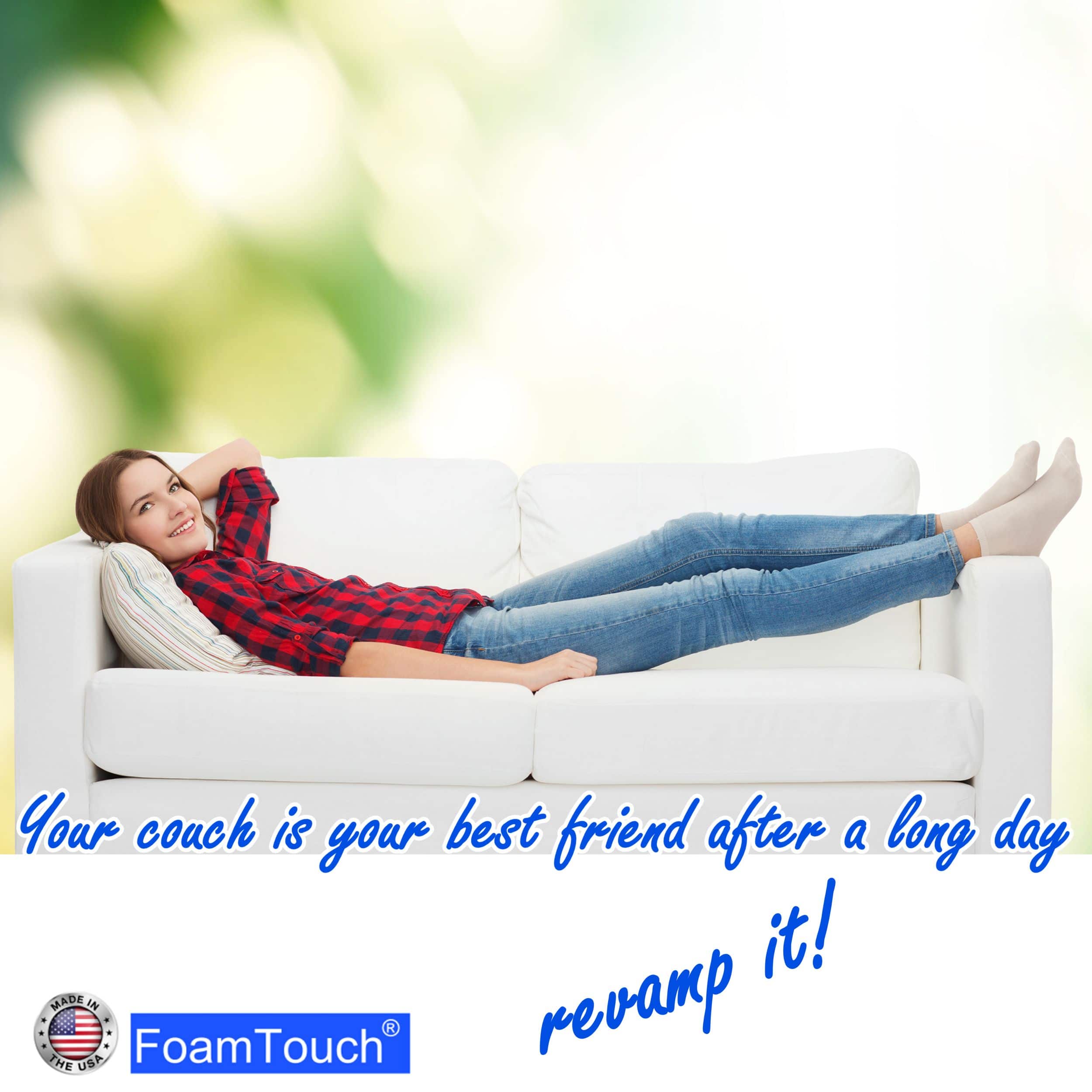 FoamTouch® 2" x 22" x 22" High Density Upholstery Foam