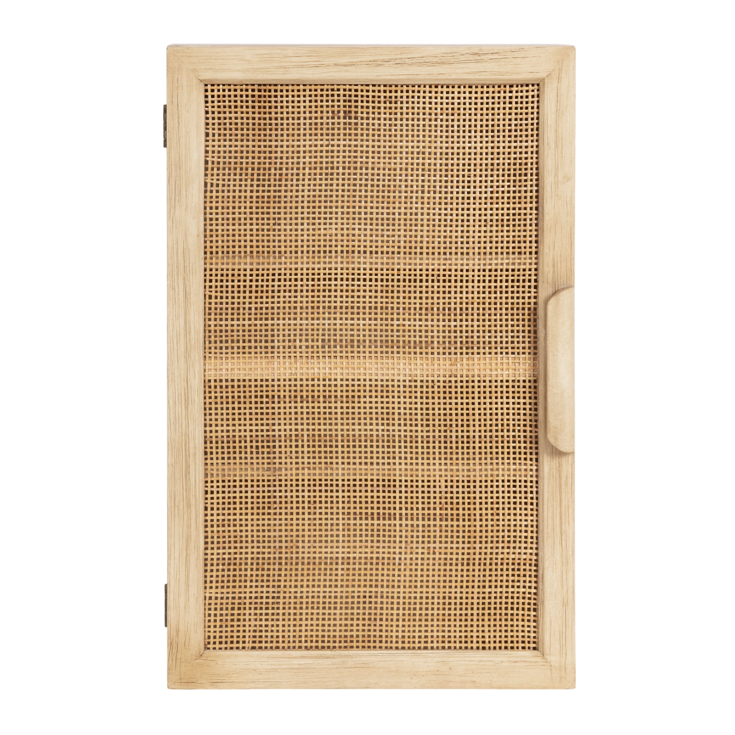 Kate and Laurel Ori Rattan Wall Cabinet