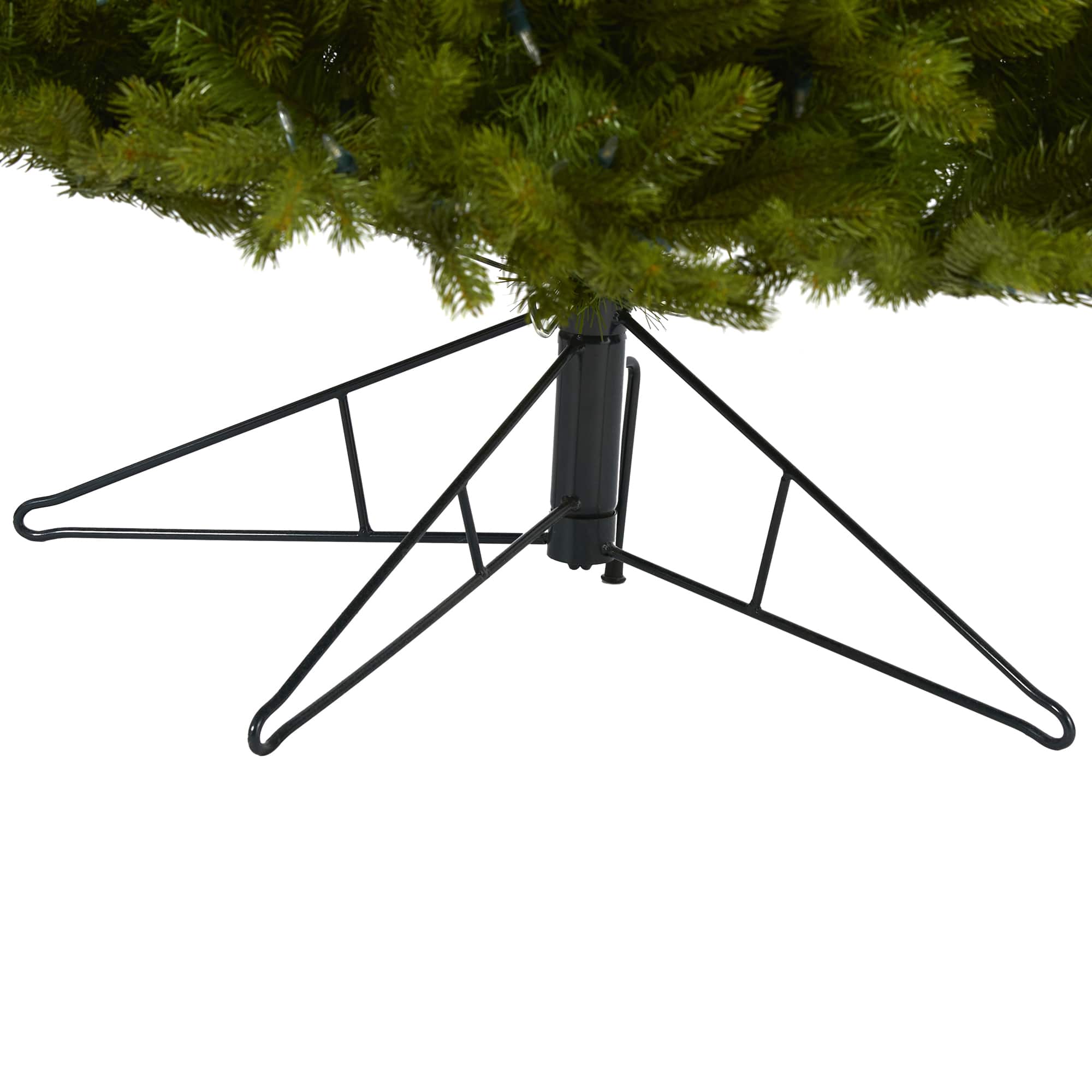 7ft. Pre-Lit Cambridge Spruce Flat Back Artificial Christmas Tree with Warm White Multifunction LED Lights