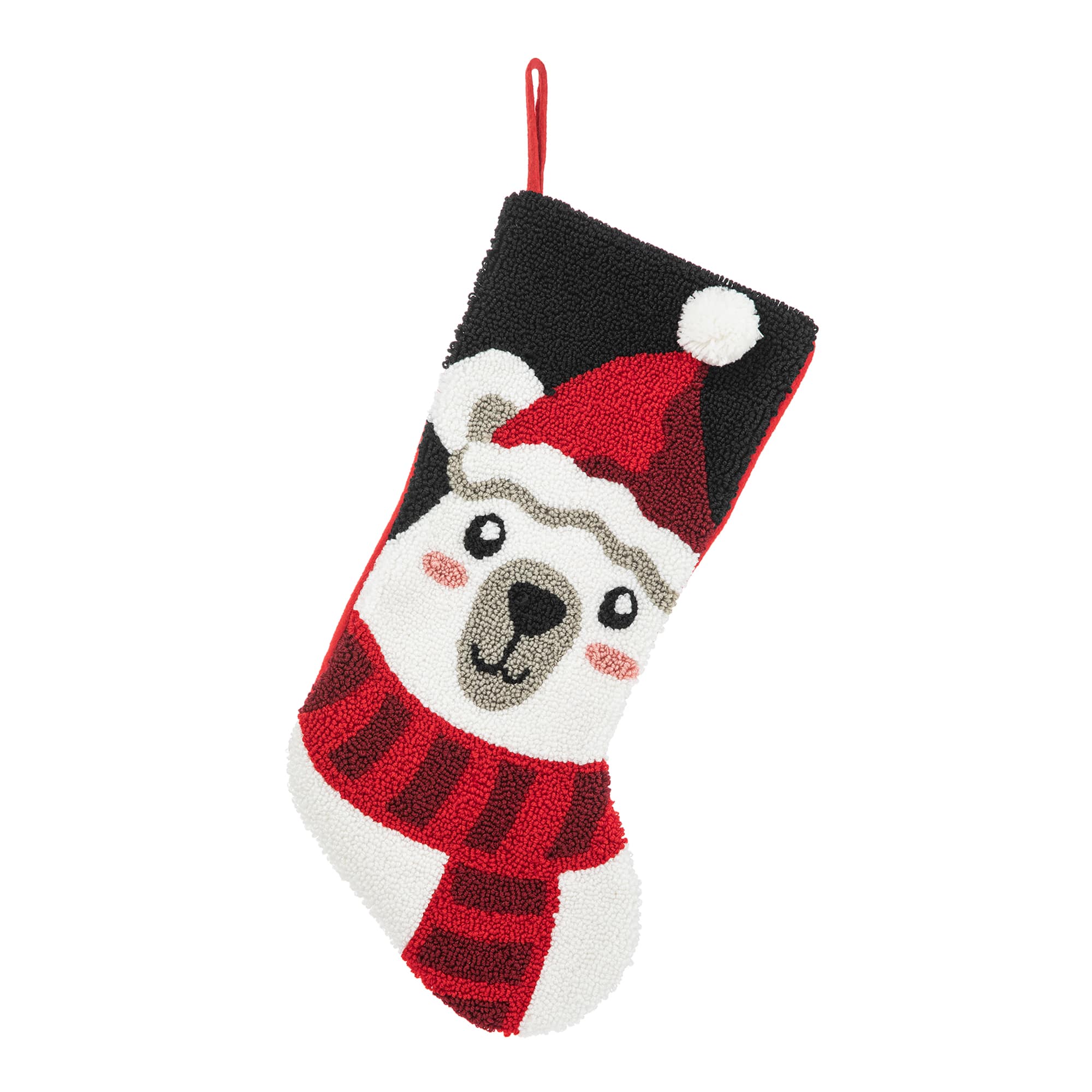 Glitzhome® 20.5" Polar Bear Hooked Stocking | 20.5" x 10.25" x 0.43" | Michaels®