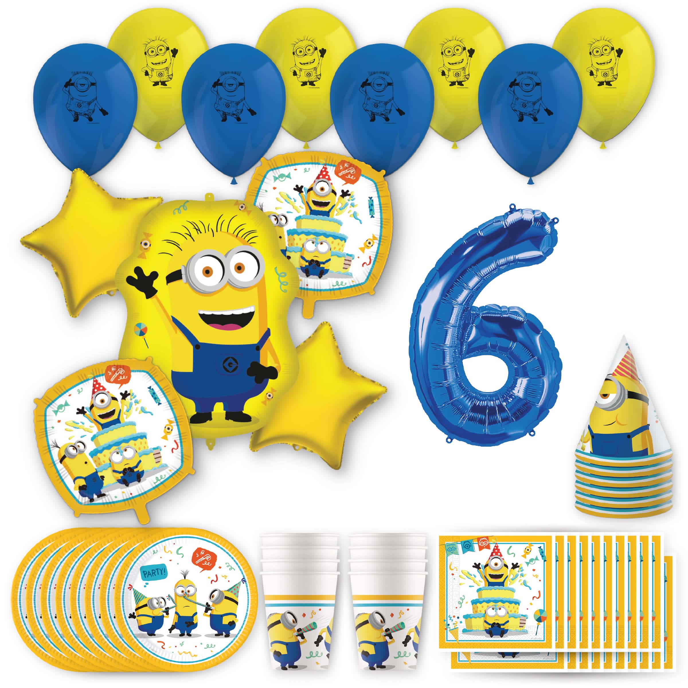 Minions Birthday Party Kit with Number