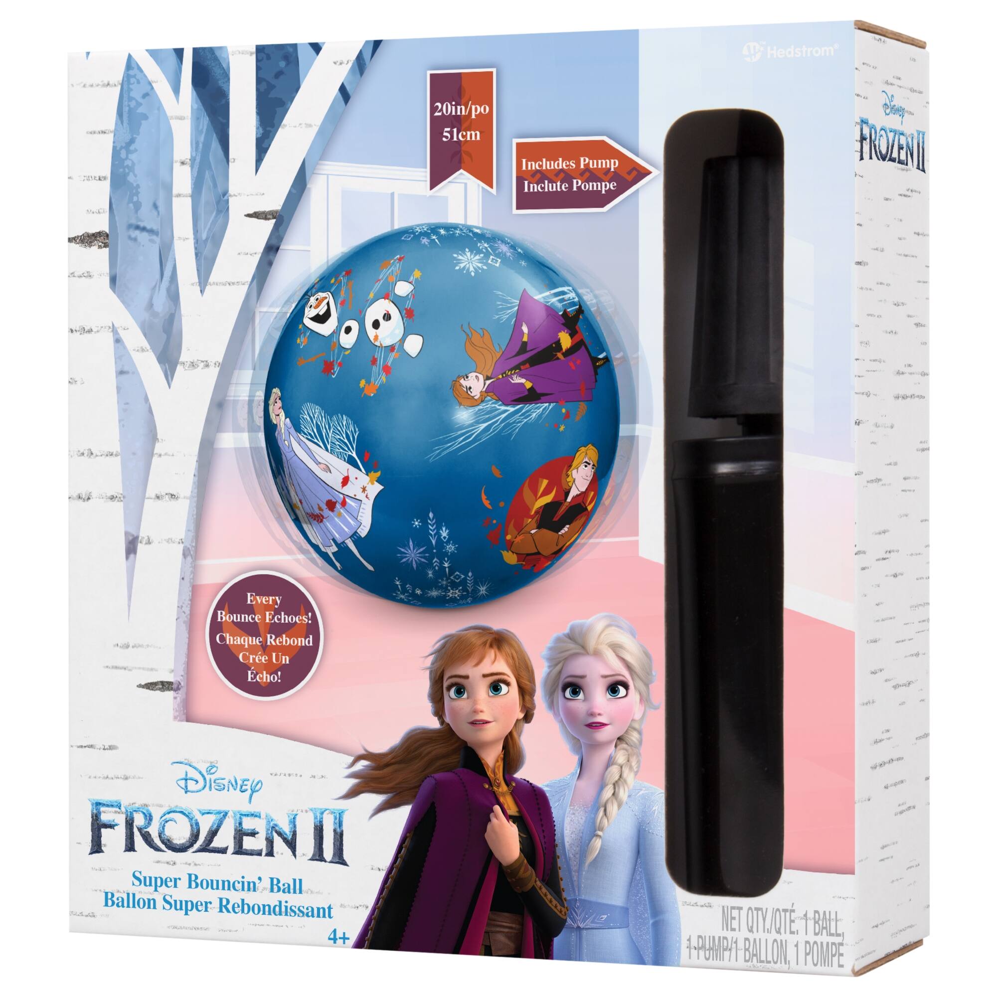 Hedstrom 20" Frozen 2 Multi Decal Super Bouncin' Ball with Pump