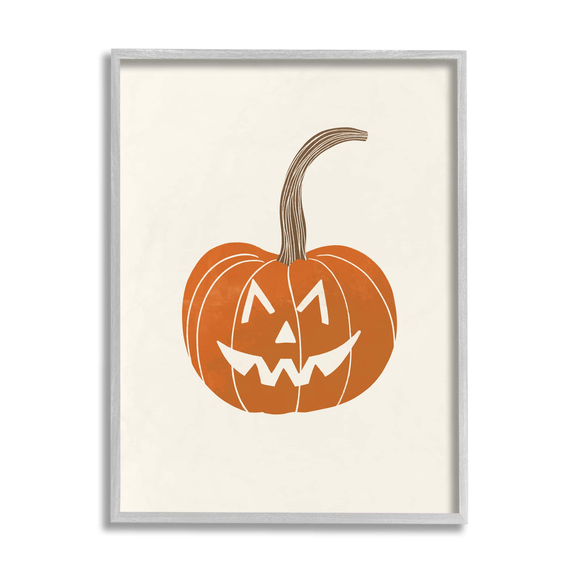 Stupell Industries Happy Jack-o-Lantern Smile Framed Giclee Art