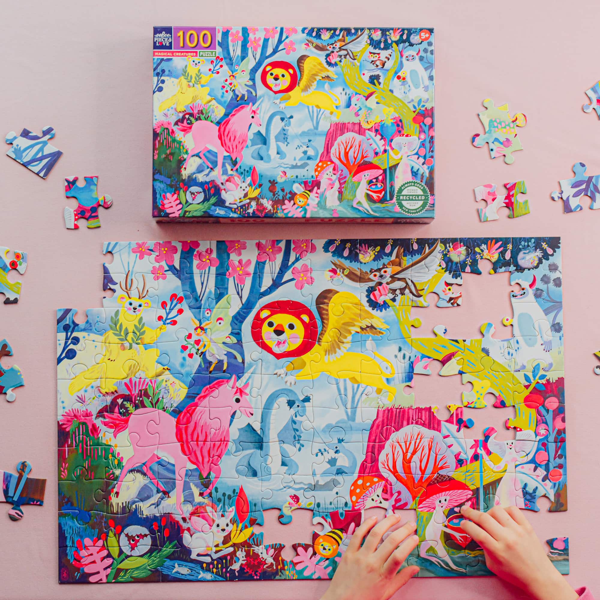 eeBoo Magical Creatures 100 Piece Puzzle