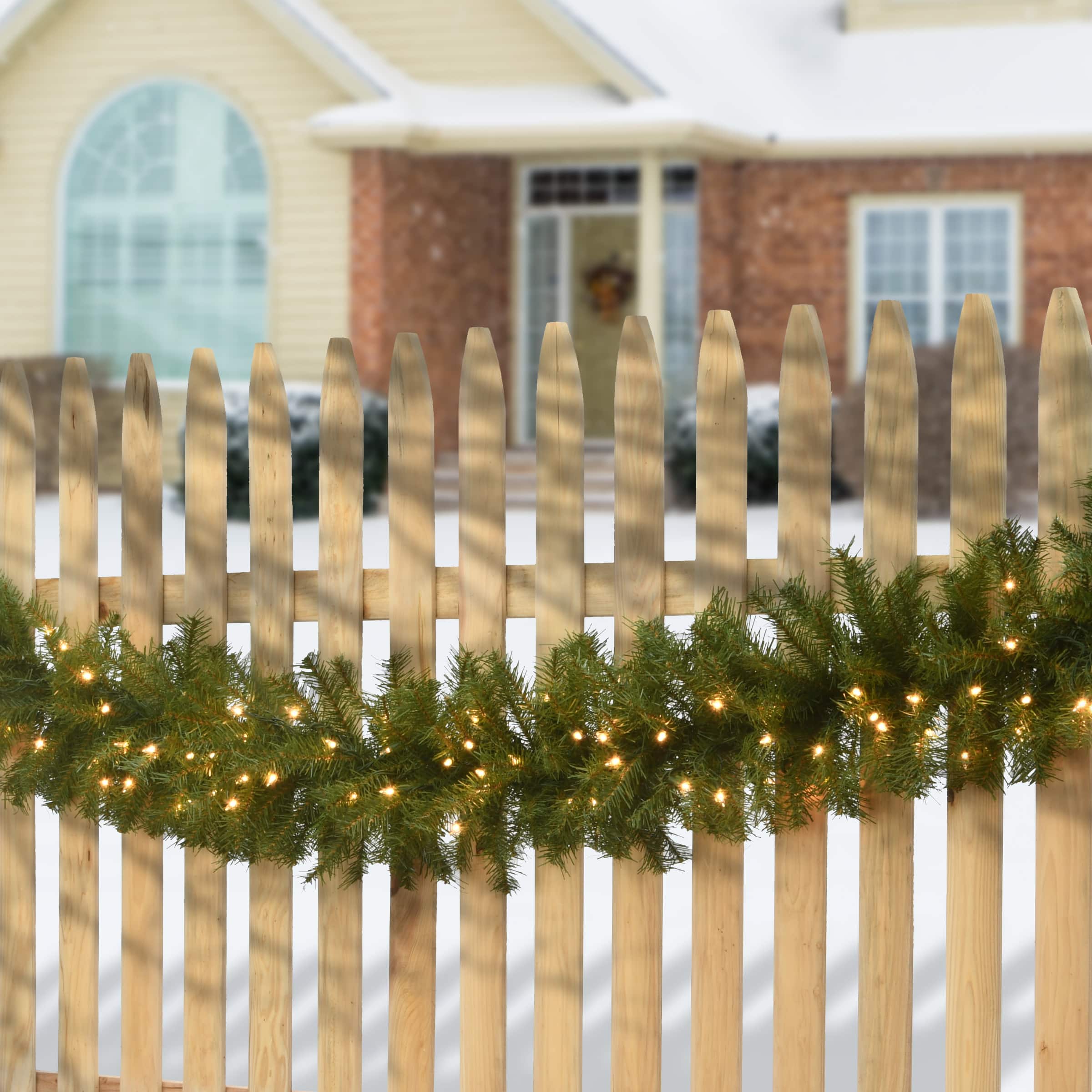 9' x 12" Pre-lit Norwood Fir Artificial Christmas Garland with 100 Clear Lights