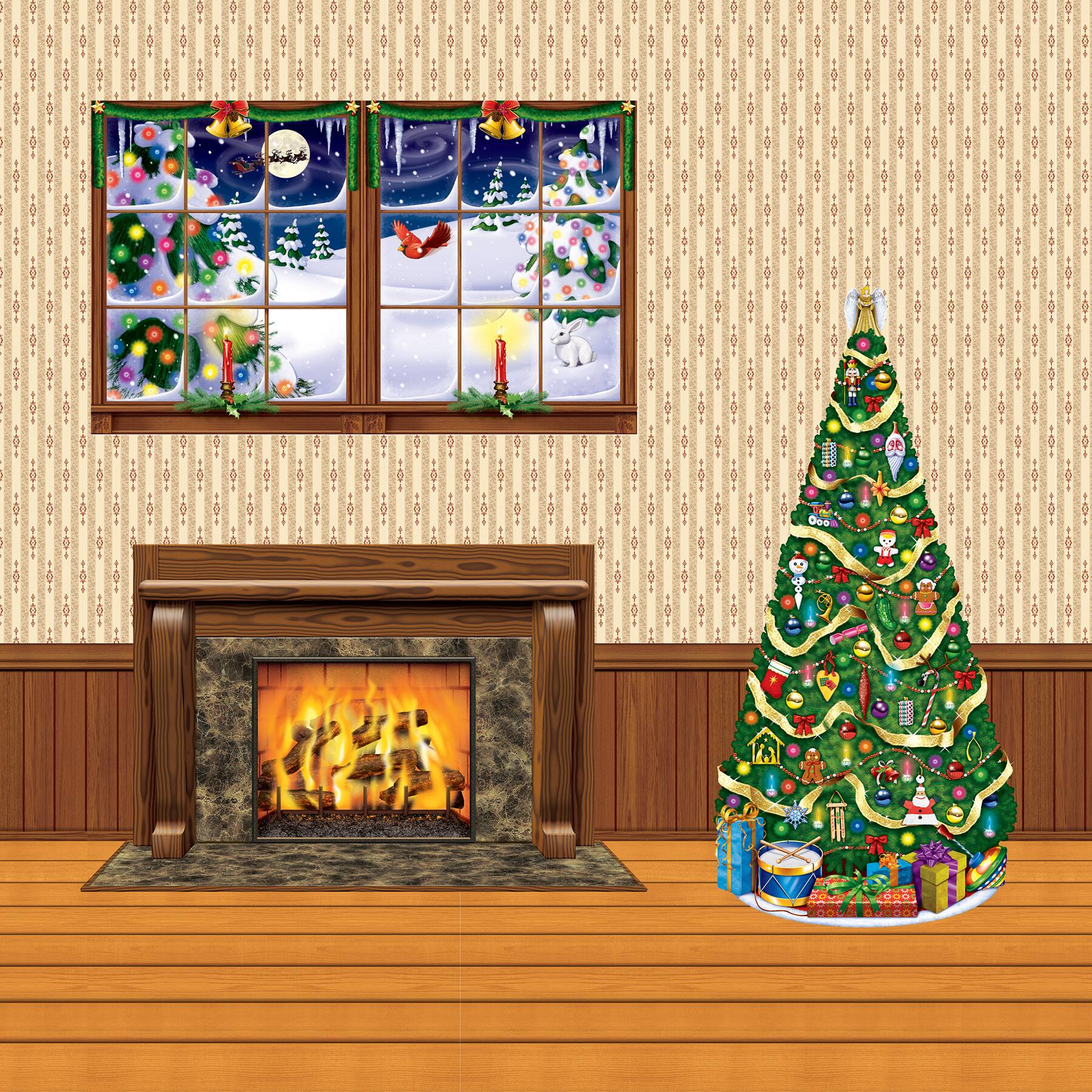 Beistle 5ft. Snowy Christmas Insta-View