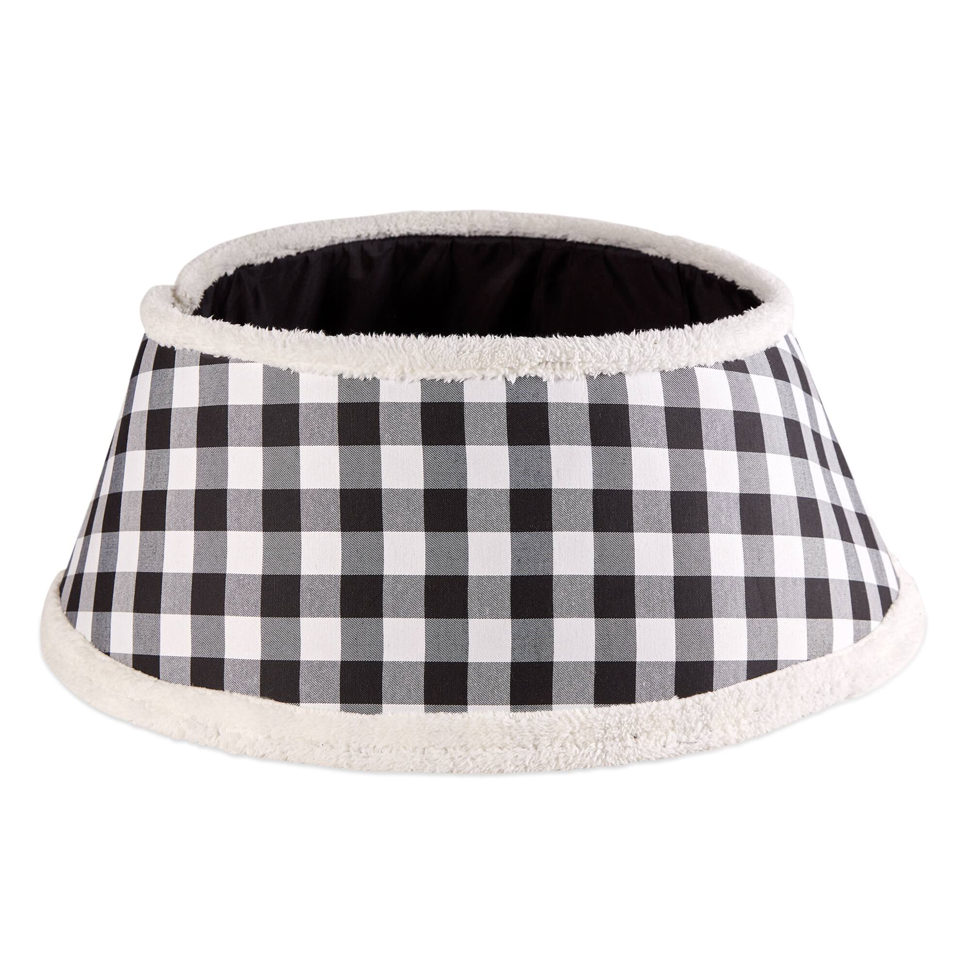DII® Black & White Buffalo Check Holiday Tree Collar