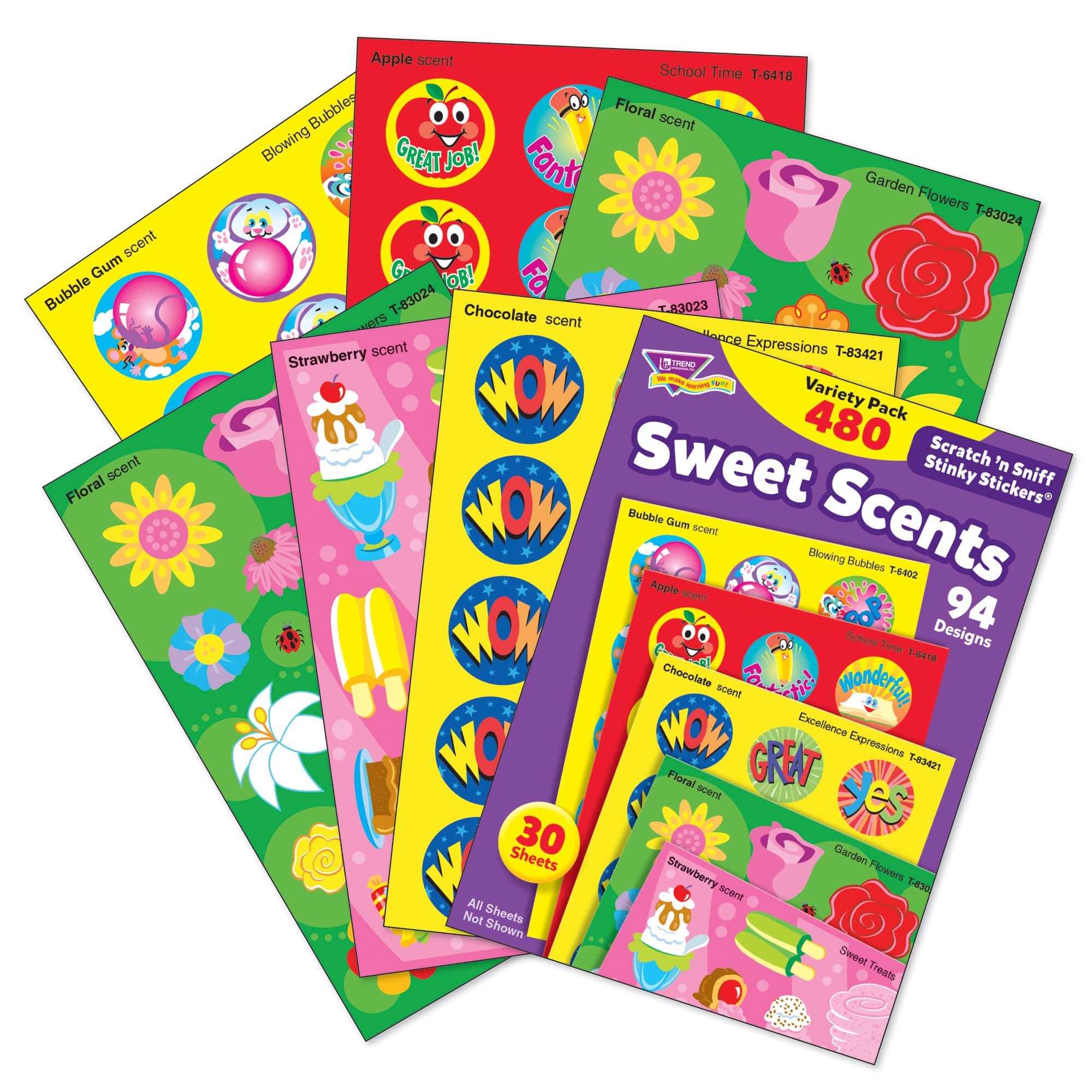 Trend Enterprises® Sweet Scents Stinky Stickers®, 480 Pack