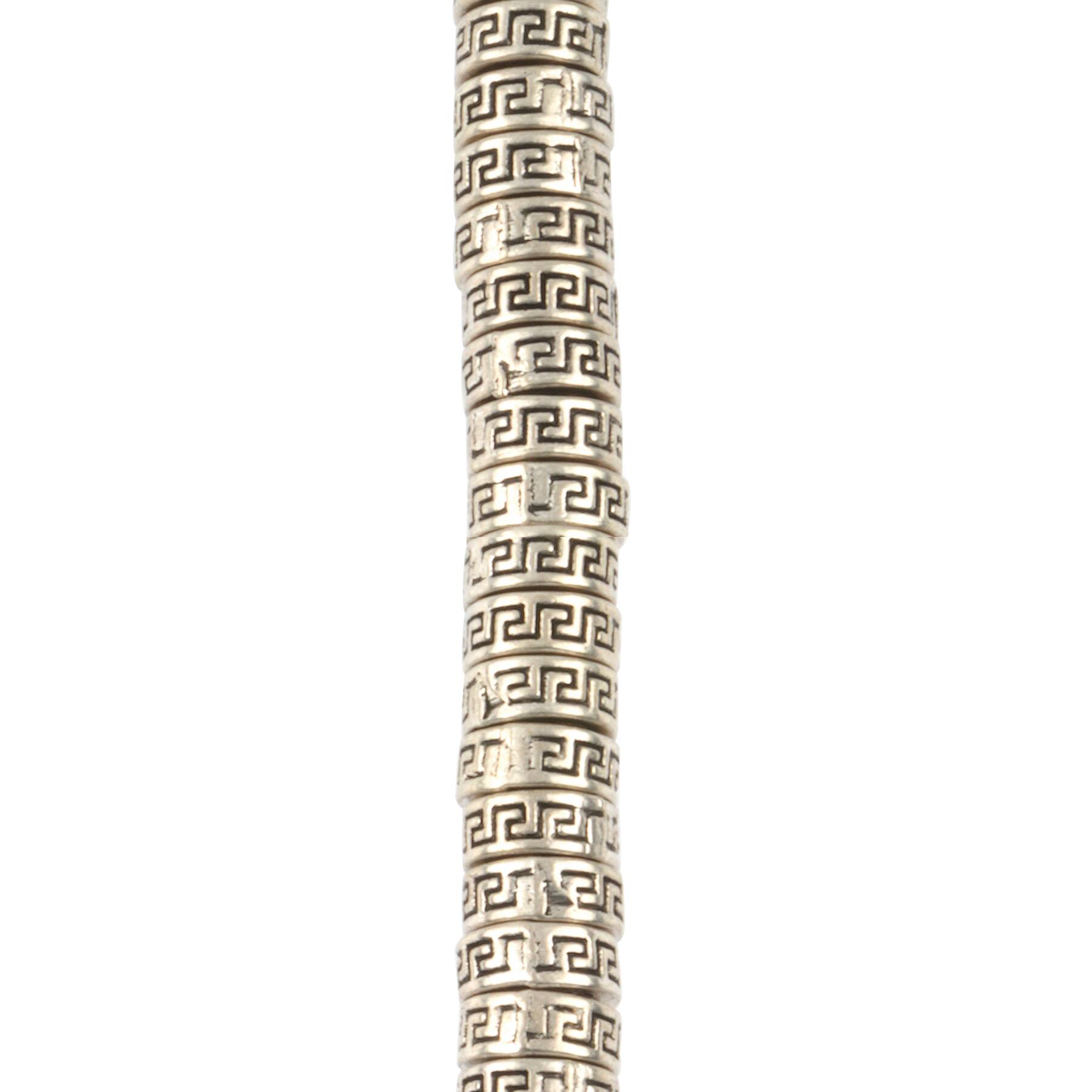 Antique Silver Metal Large Hole Spacer Beads, 7.5mm by Bead Landing™
