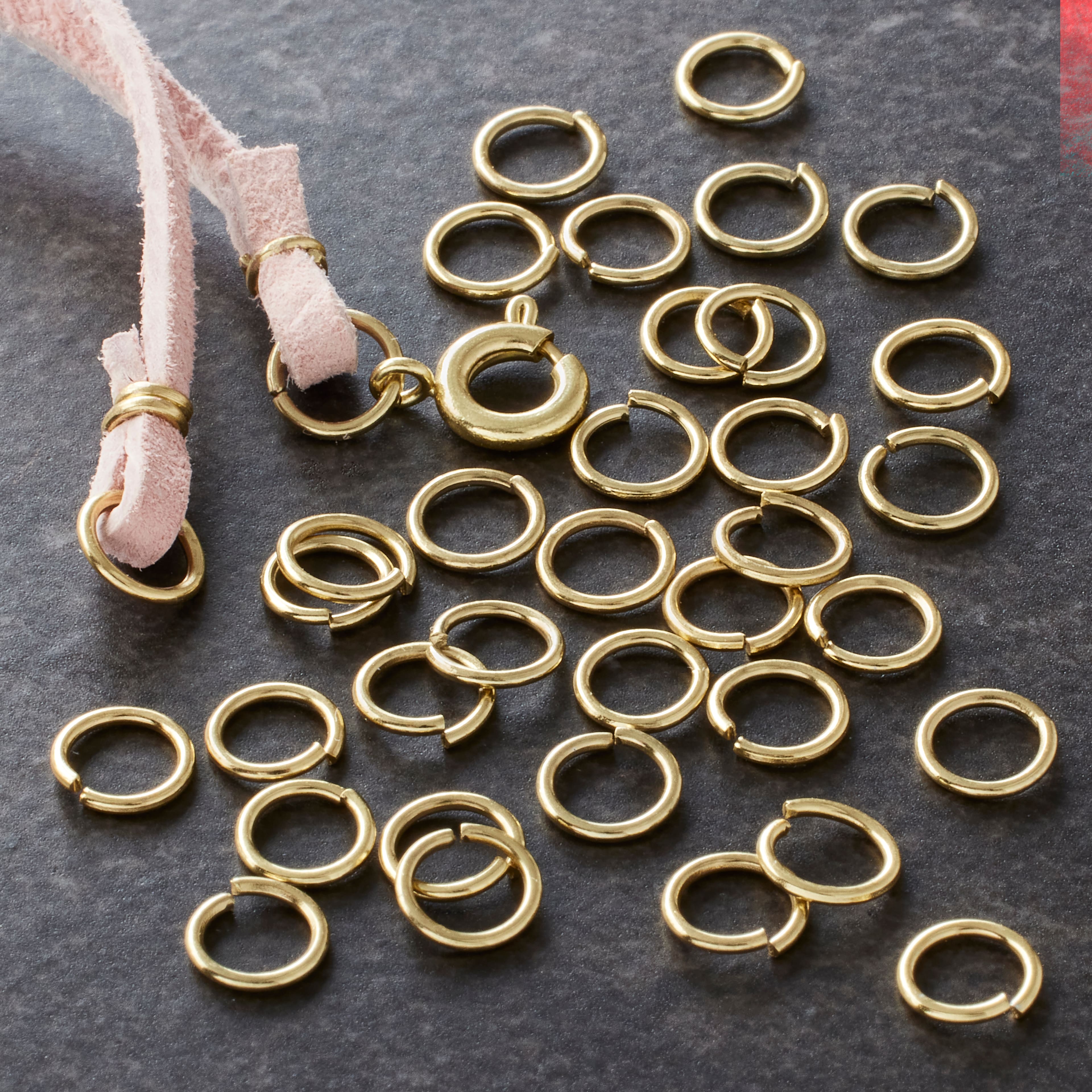 Bead Landing™ Jump Rings, Gold Finish