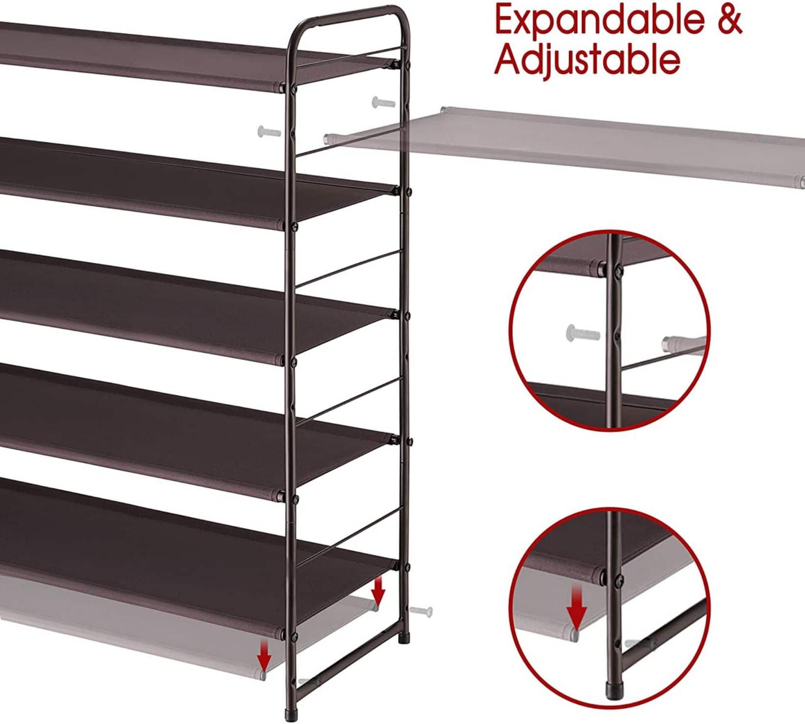 NEX™ Oumilen Bronze -Tier Stackable Shoe Rack