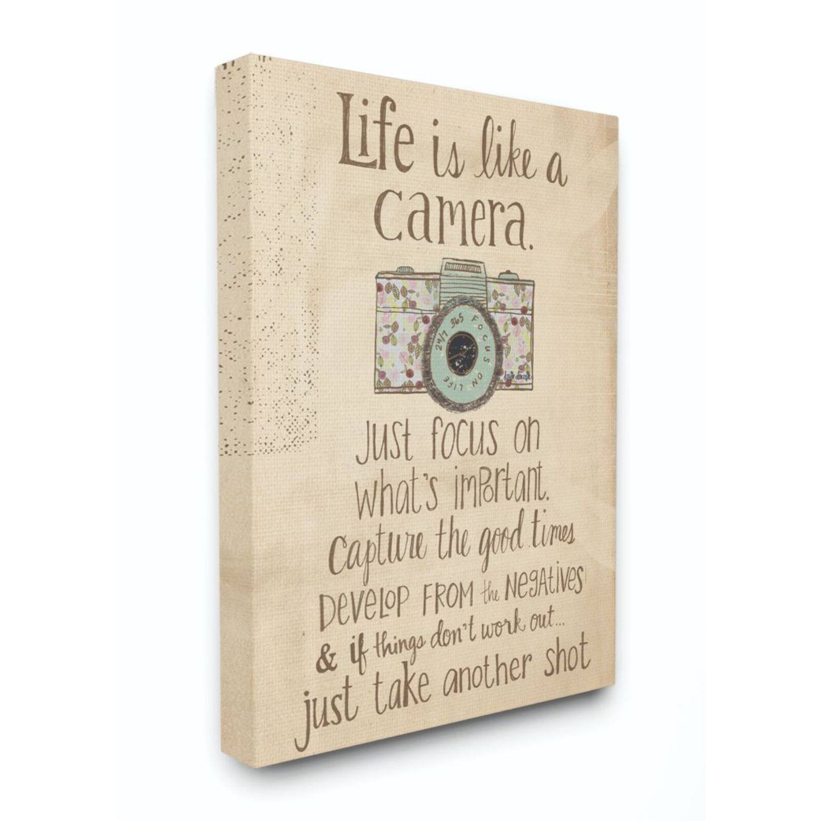 Stupell Industries Life Is Like A Camera Canvas Wall Art