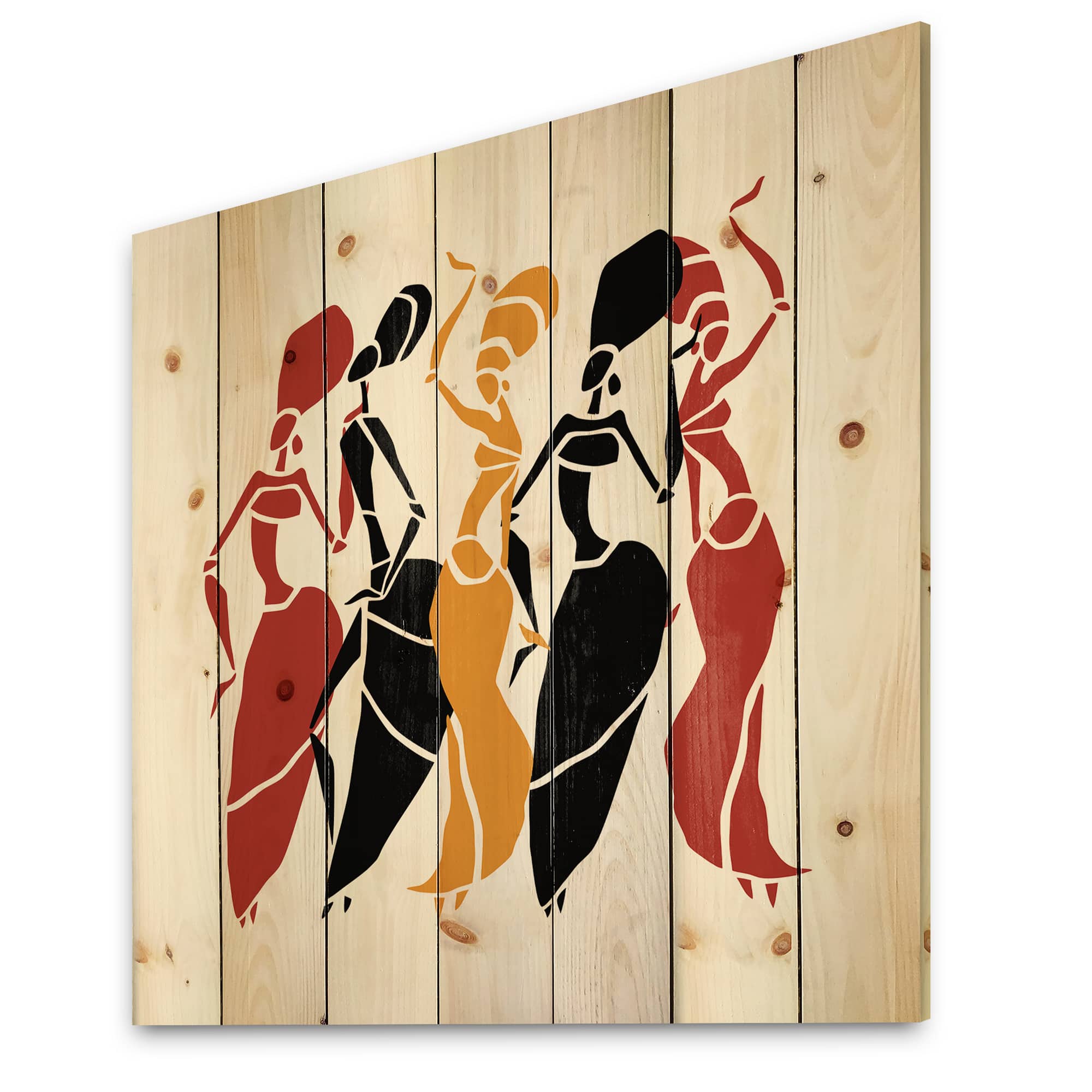 Designart - Beautiful Dancers Afro American Silhouettes