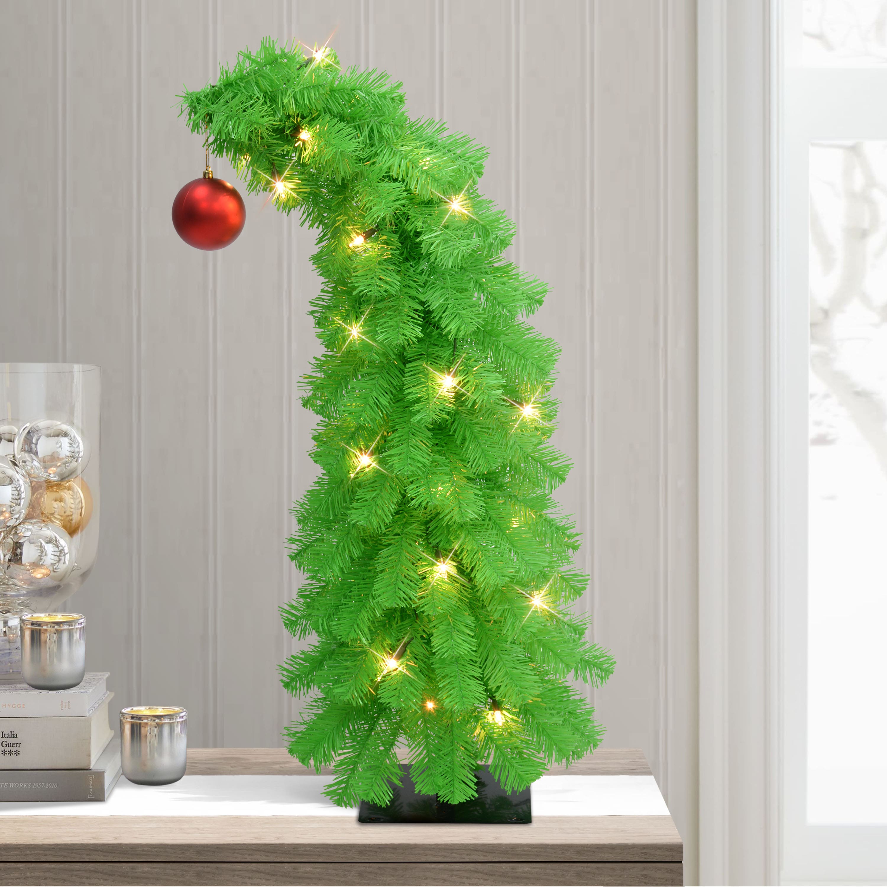 3ft. Pre-Lit Whimsical Artificial Christmas Tree, Clear Lights