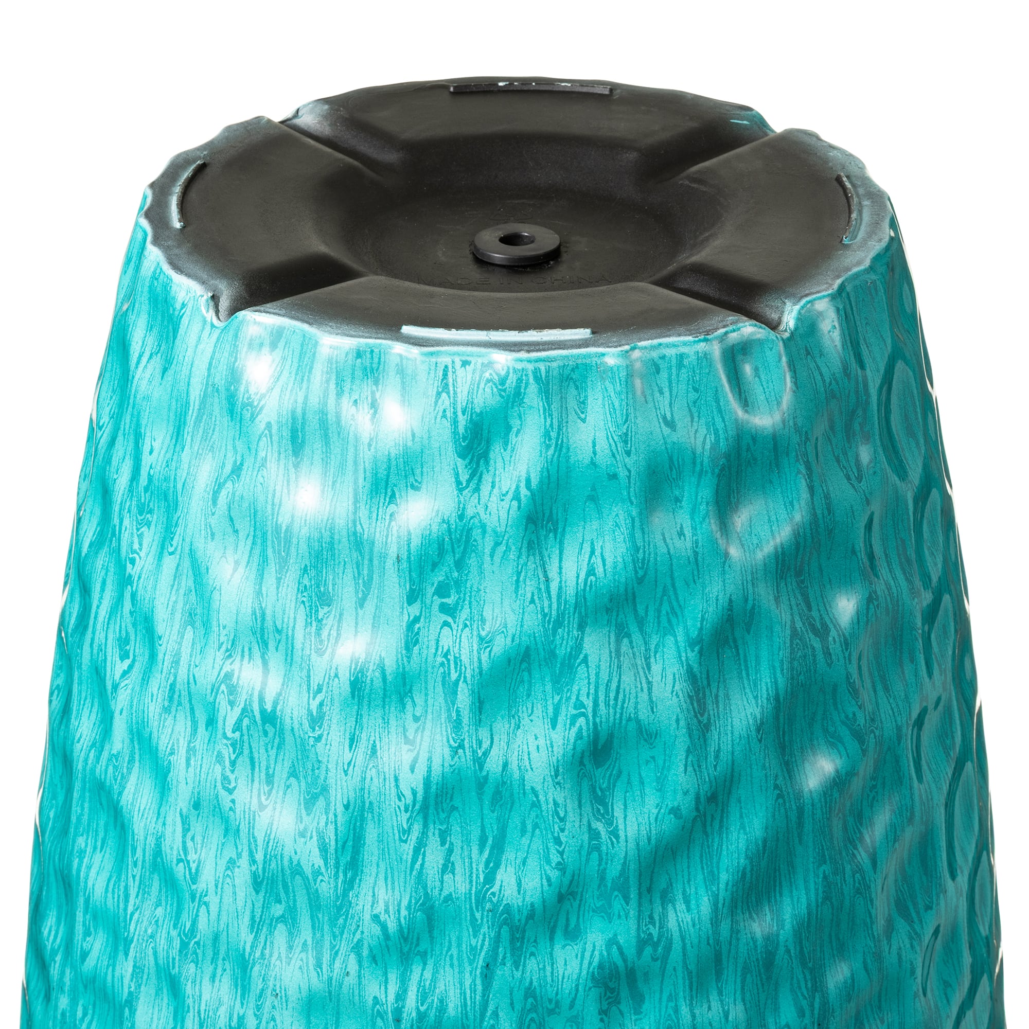 Glitzhome® Oversized Turquoise Honeycomb Textured Tall Plastic Planters