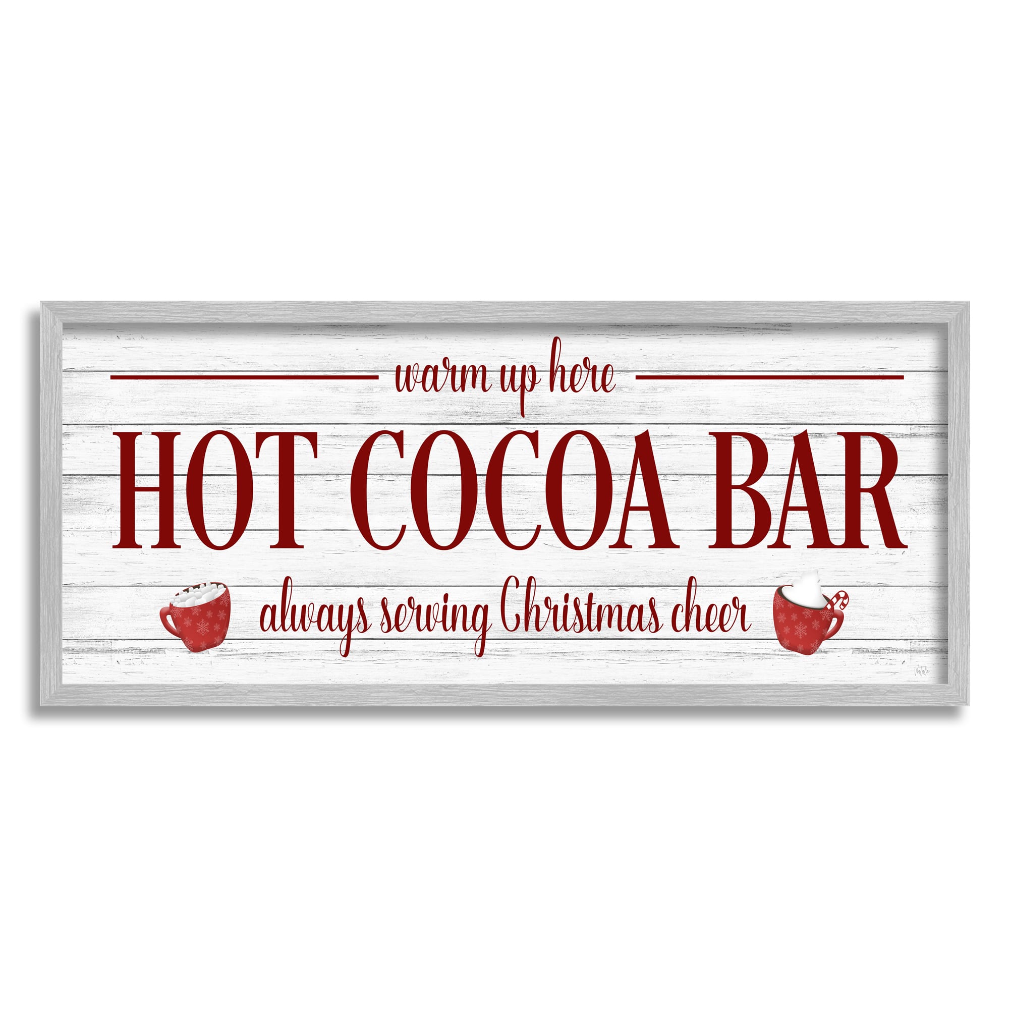 Stupell Industries Hot Cocoa Bar Winter Beverage Framed Giclee Art