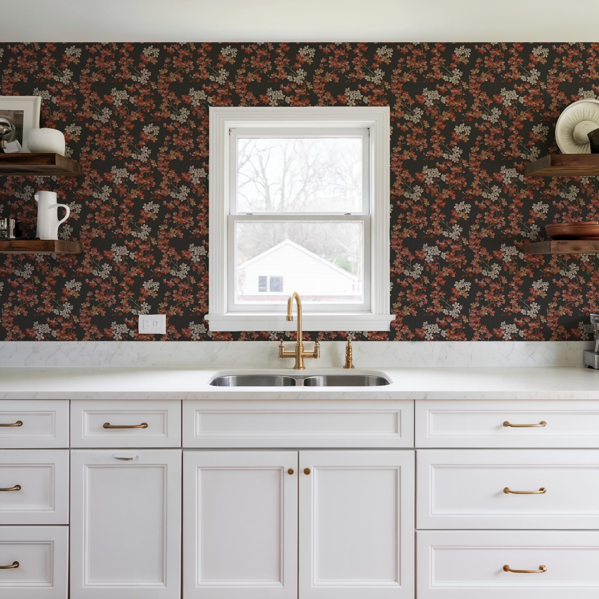 Designs Direct Embroidered Cherry Bloom Wallpaper