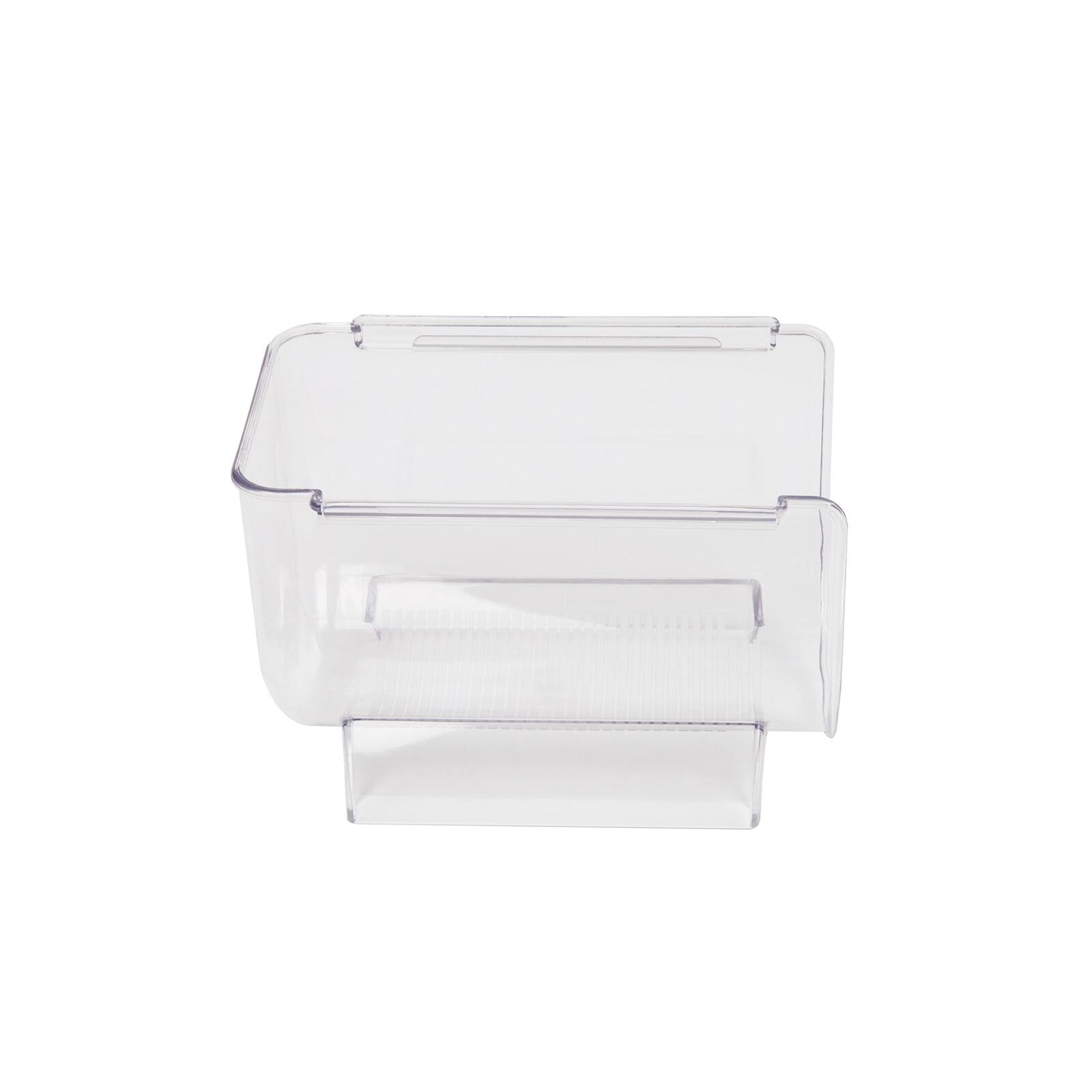 Mind Reader Clear Large 2 Liter Bottle Stackable Refrigerator Bin Storage Set