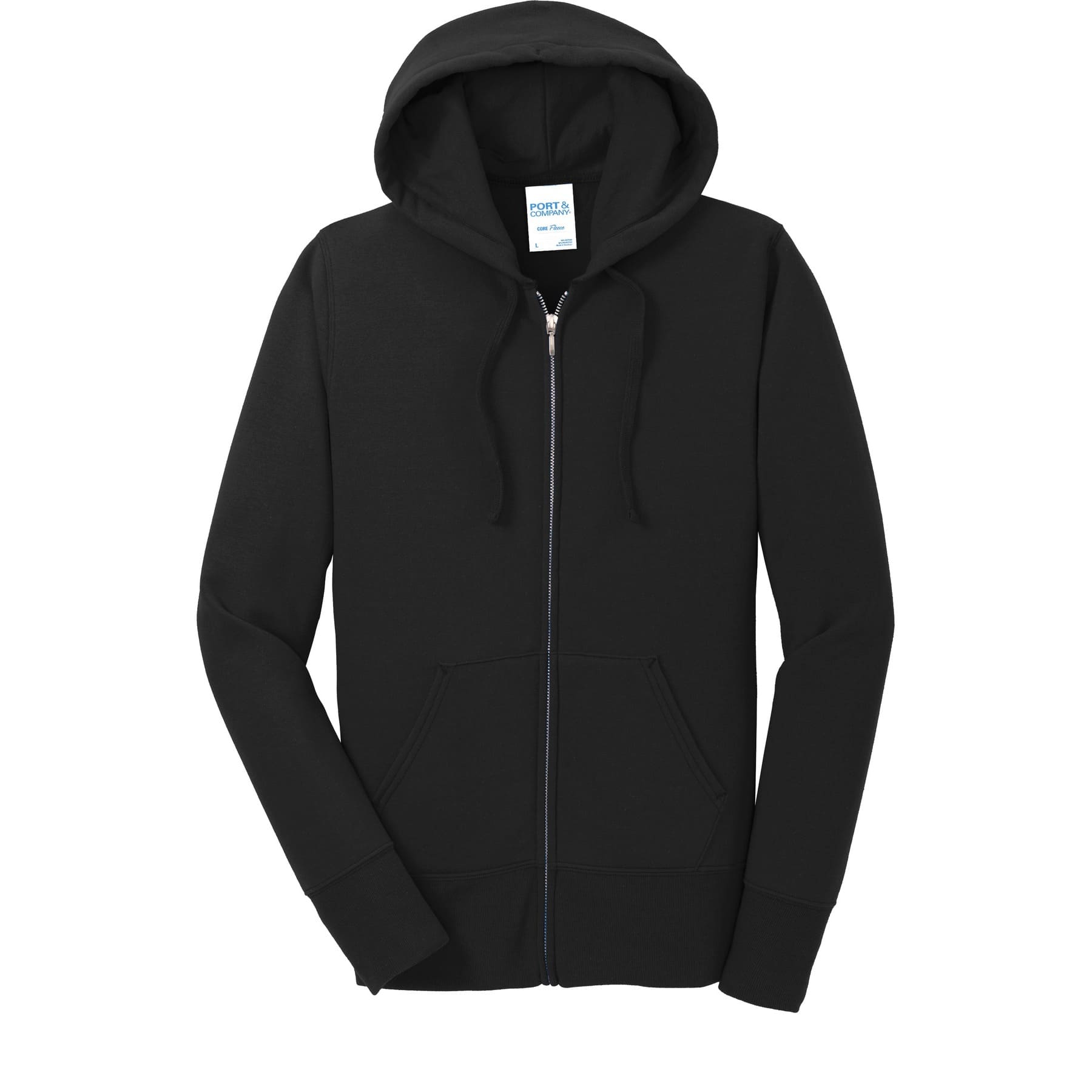 Port & Company® Ladies Core Fleece Full-Zip Hooded Sweatshirt
