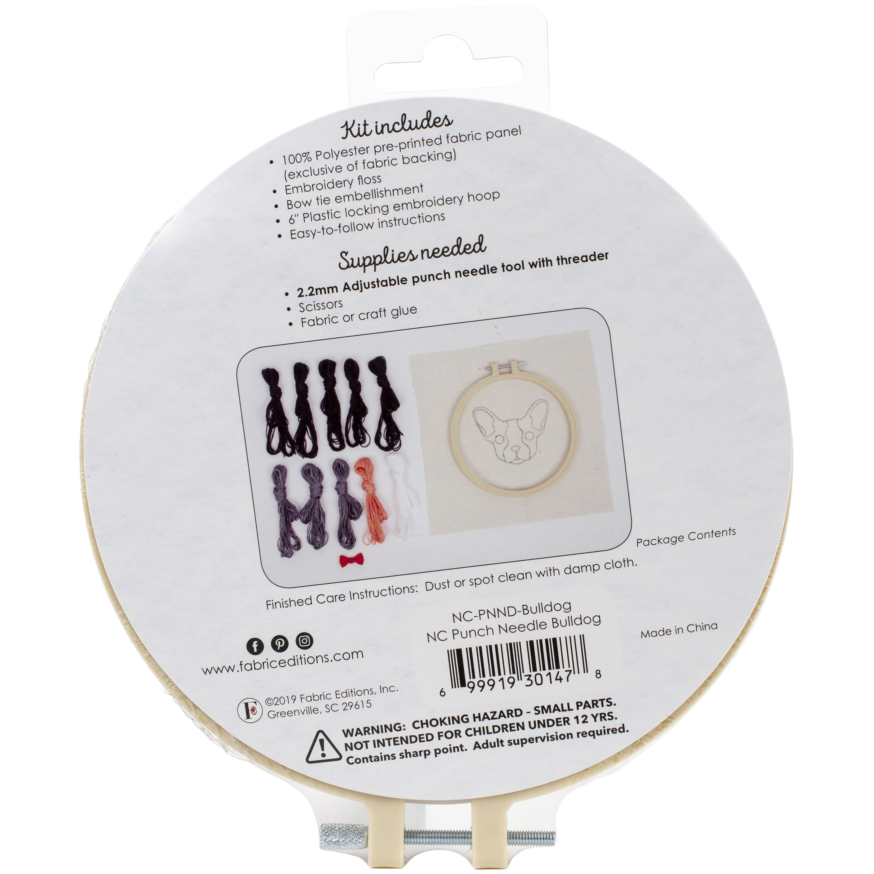 Fabric Editions Needle Creations Bulldog Needle Punch Kit