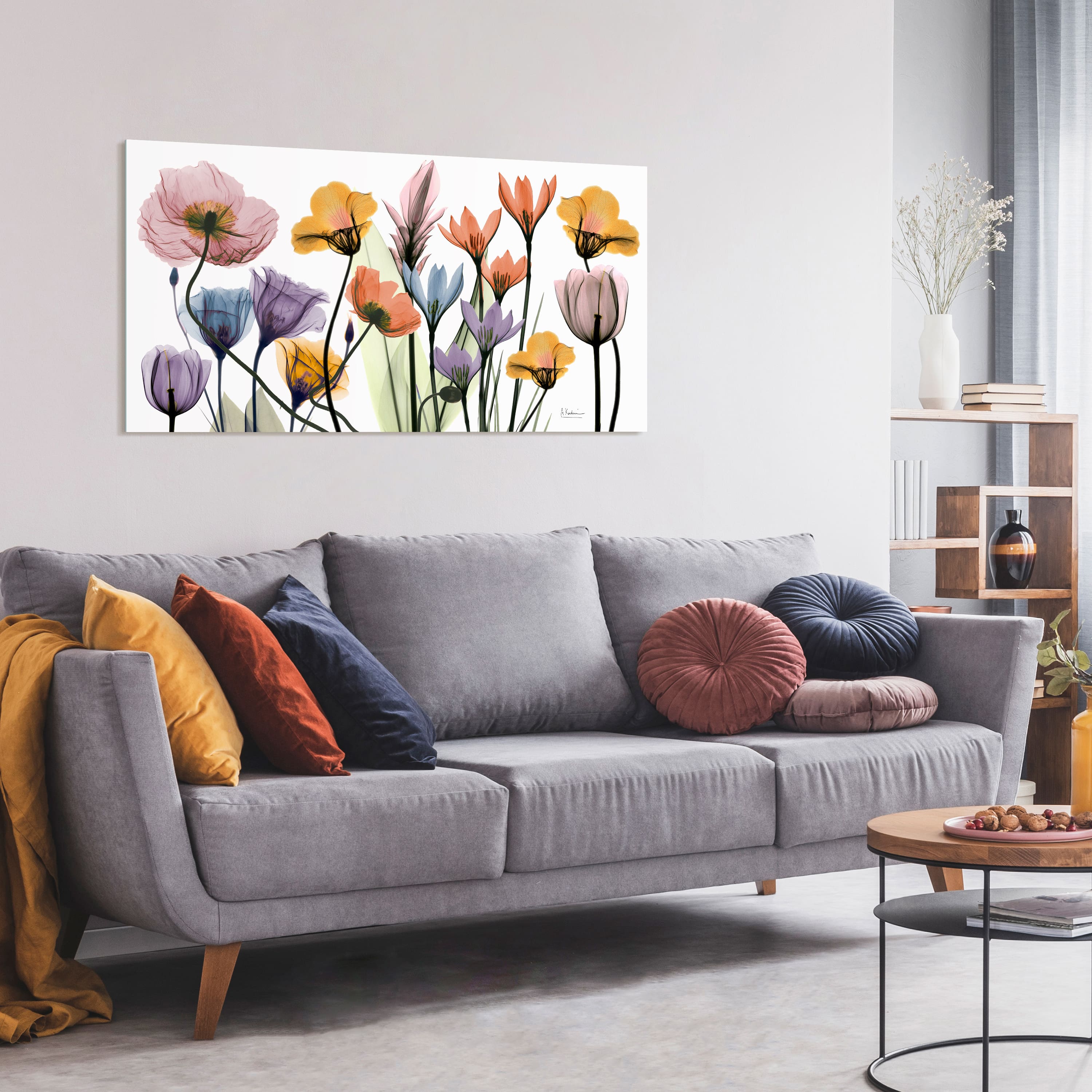 Empire Art Direct 24" x 48" Flowerscape Portrait Frameless Printed Tempered Glass Wall Art