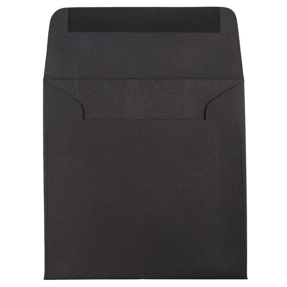 JAM Paper Black Linen Square Invitation Envelopes, 25ct.