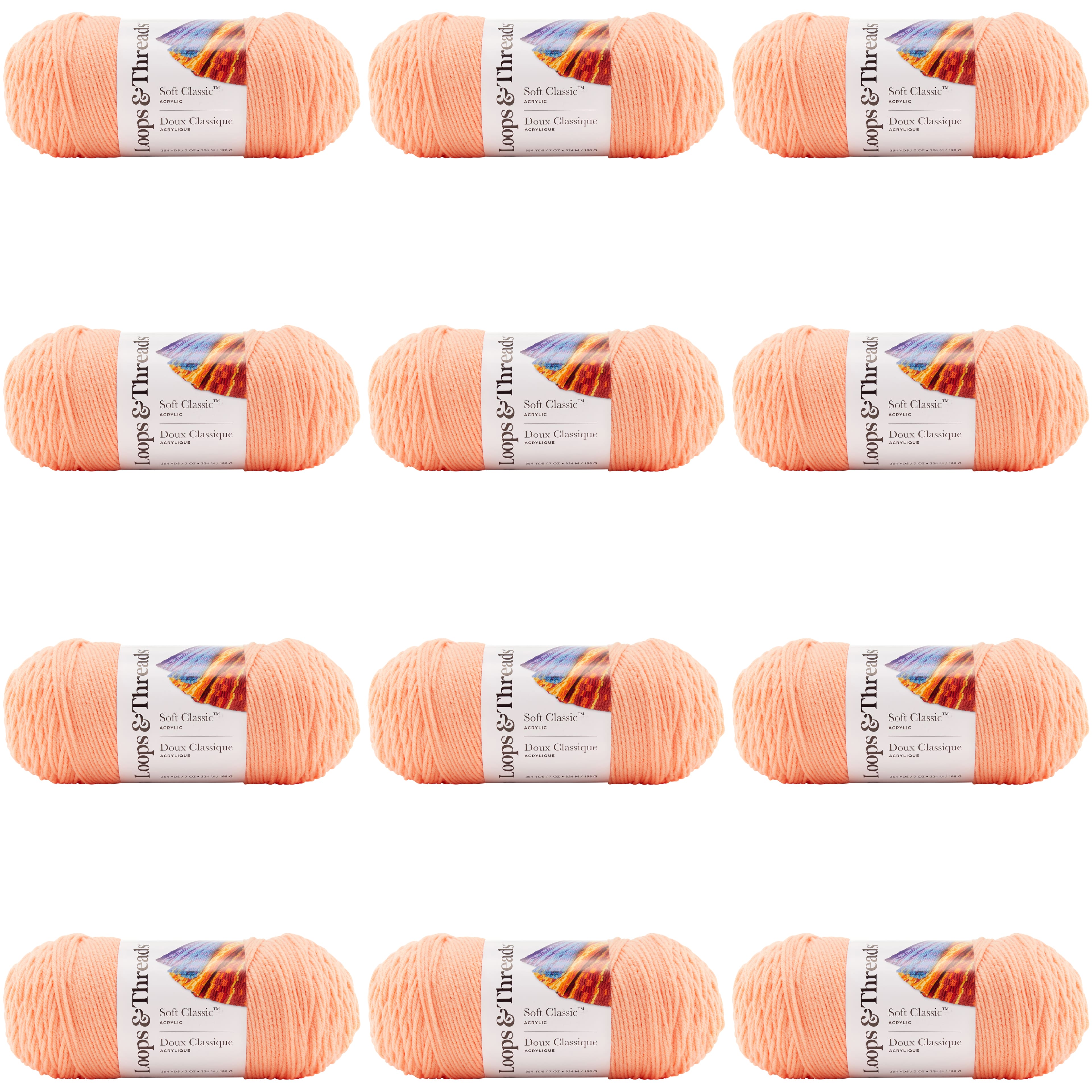 12 Pack: Soft Classic™ Solid Yarn by Loops & Threads®