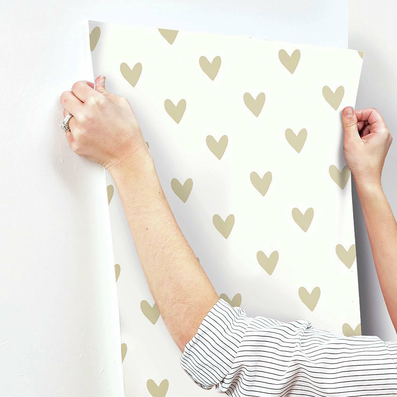 RoomMates Heart Spot Peel & Stick Wallpaper