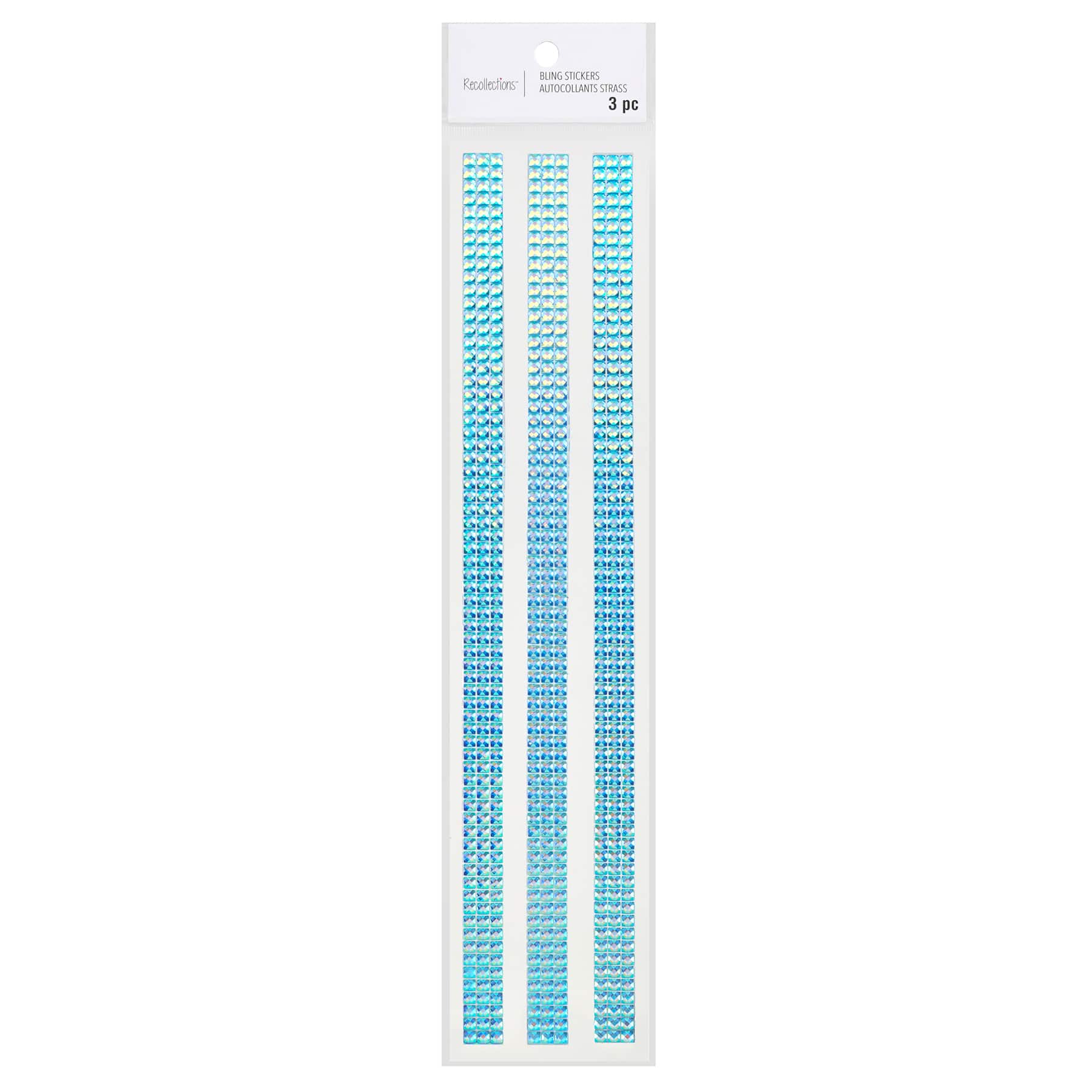 12 Packs: 3 ct. (36 total) Iridescent Mermaid Bling Strip Stickers by Recollections™