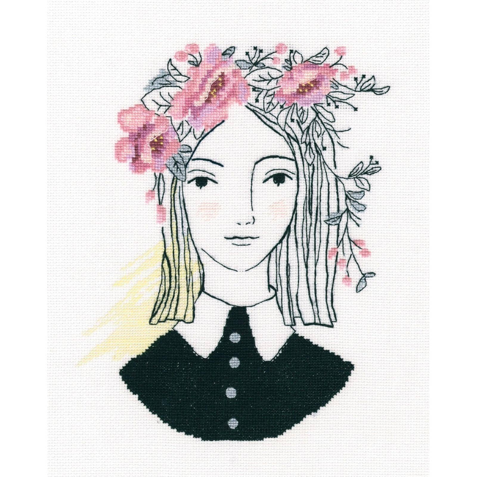 RTO Cross-stitch Kit "In the haze of pink flowers"