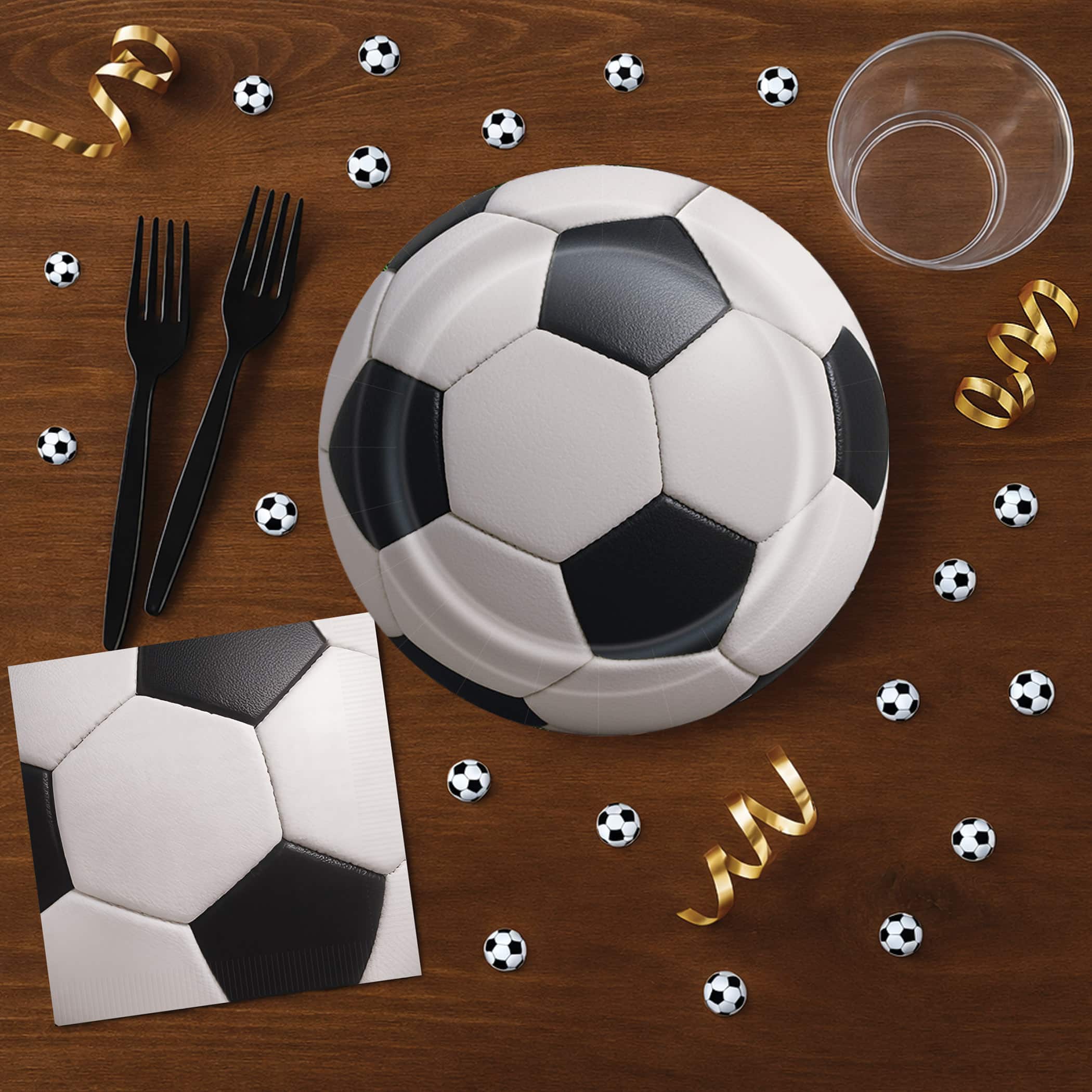 9" Soccer Ball Plates, 16ct.