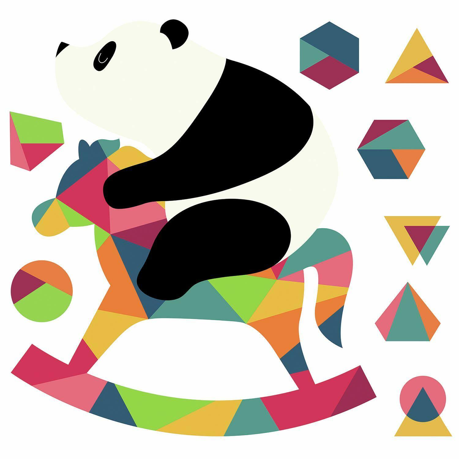 RoomMates Andy Westface Panda Nursery Peel & Stick Giant Wall Decals
