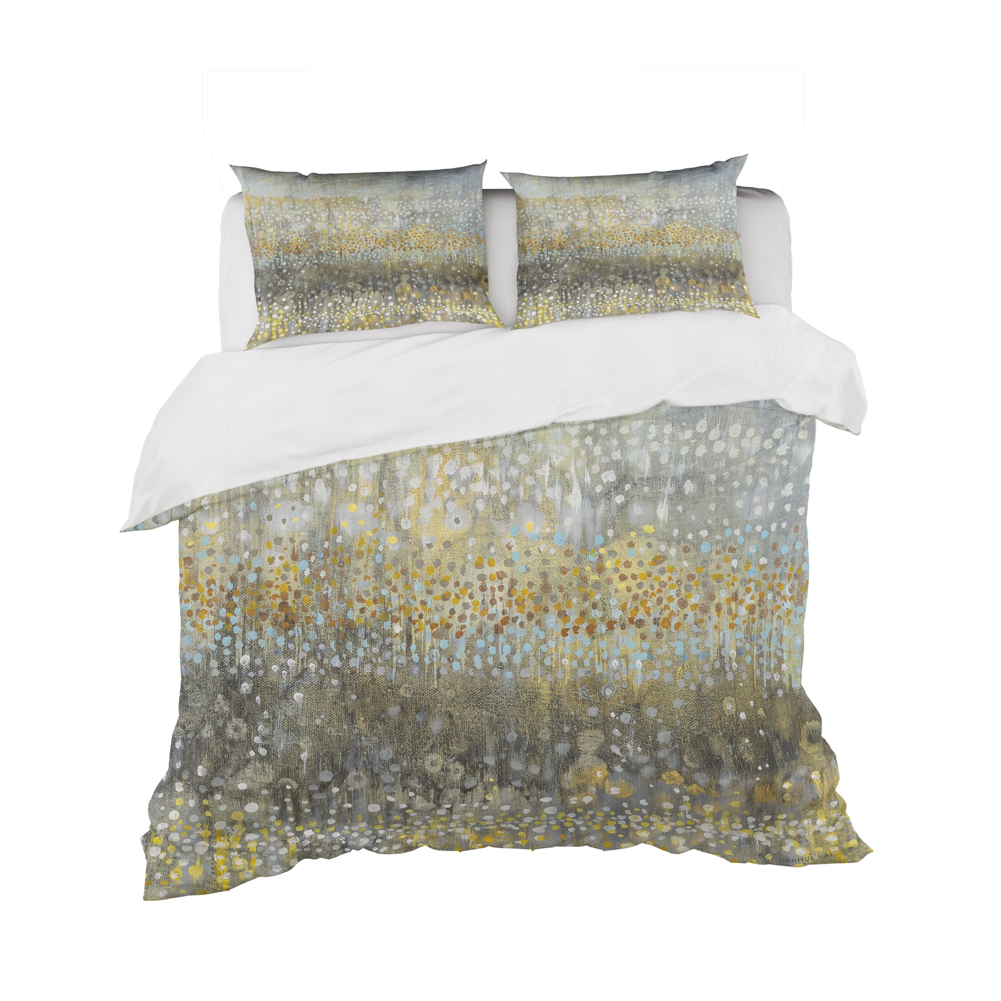 Designart 'Glam Rain Abstract IV' Glam Bedding Set - Duvet Cover & Shams