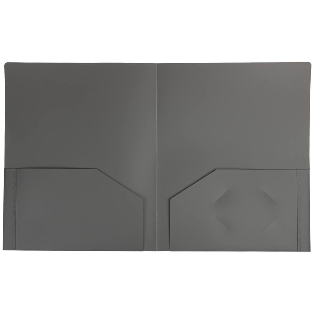JAM Paper Heavy Duty Plastic 2-Pocket Folders, 6ct.