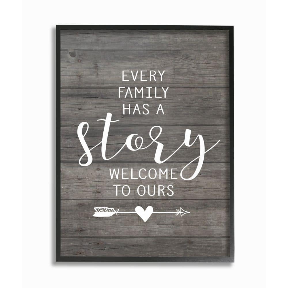 Stupell Industries Every Family Has A Story Wall Art in Black Frame