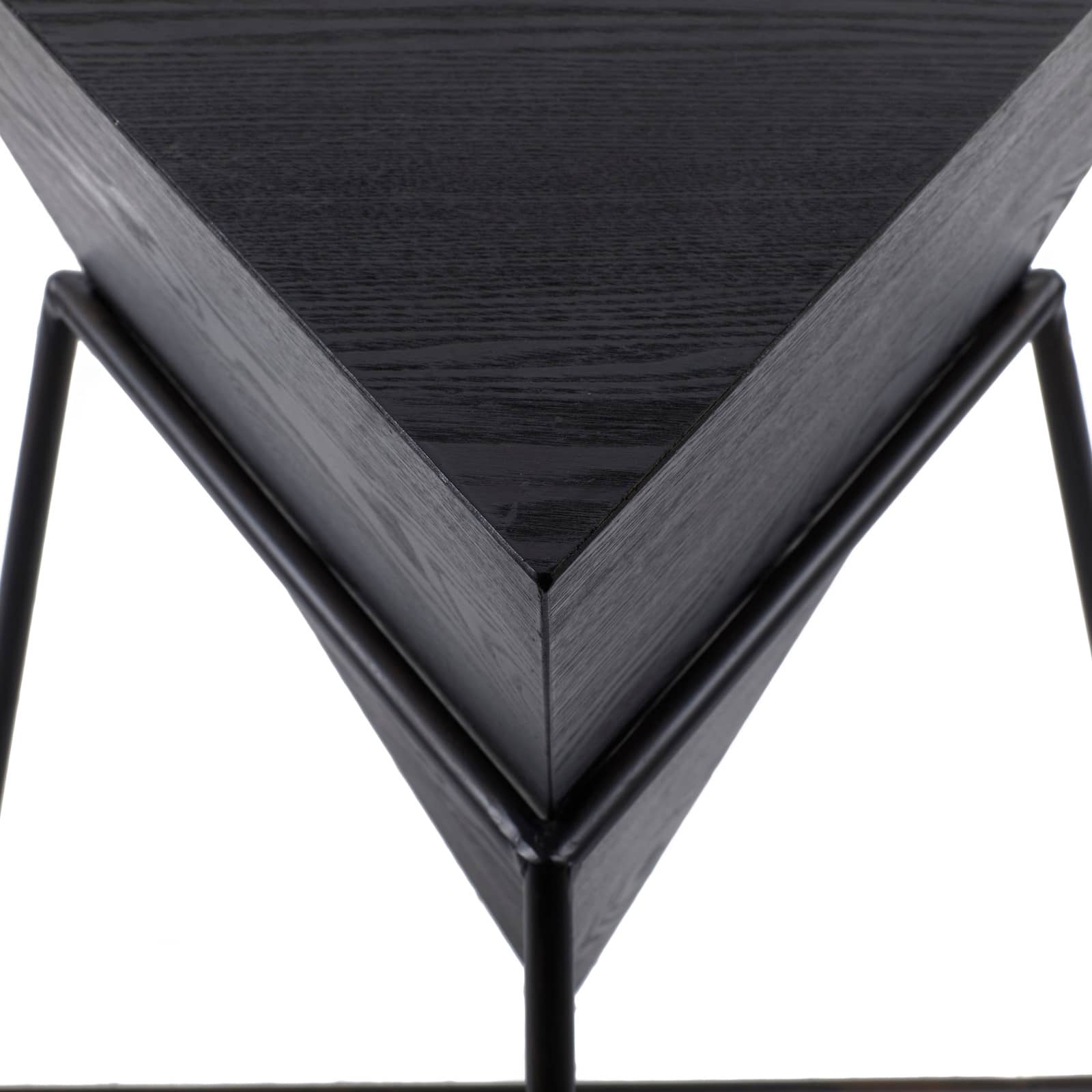 Gray Metal & Wood Modern Accent Table