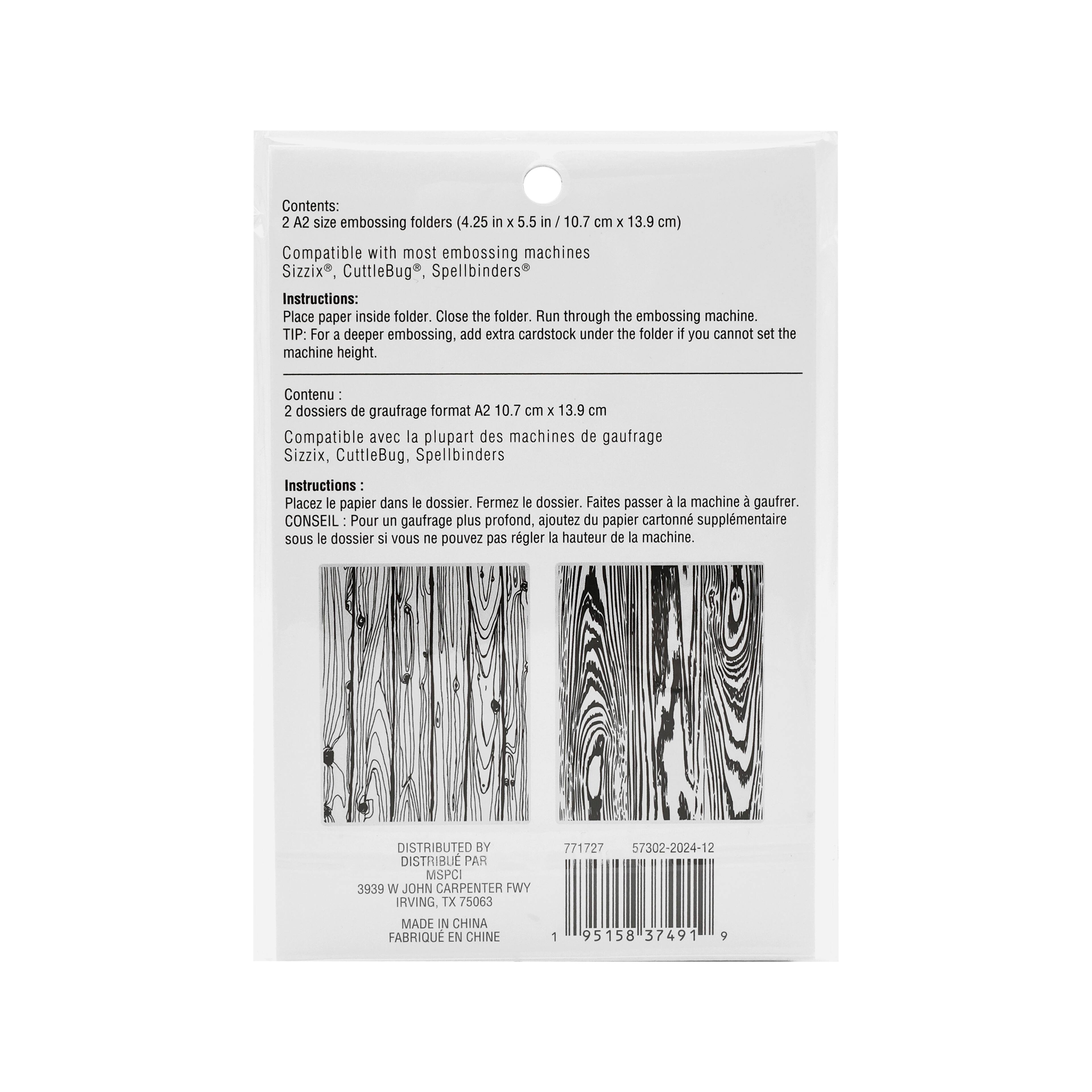 Wood Pattern Embossing Folders Set by Recollections™