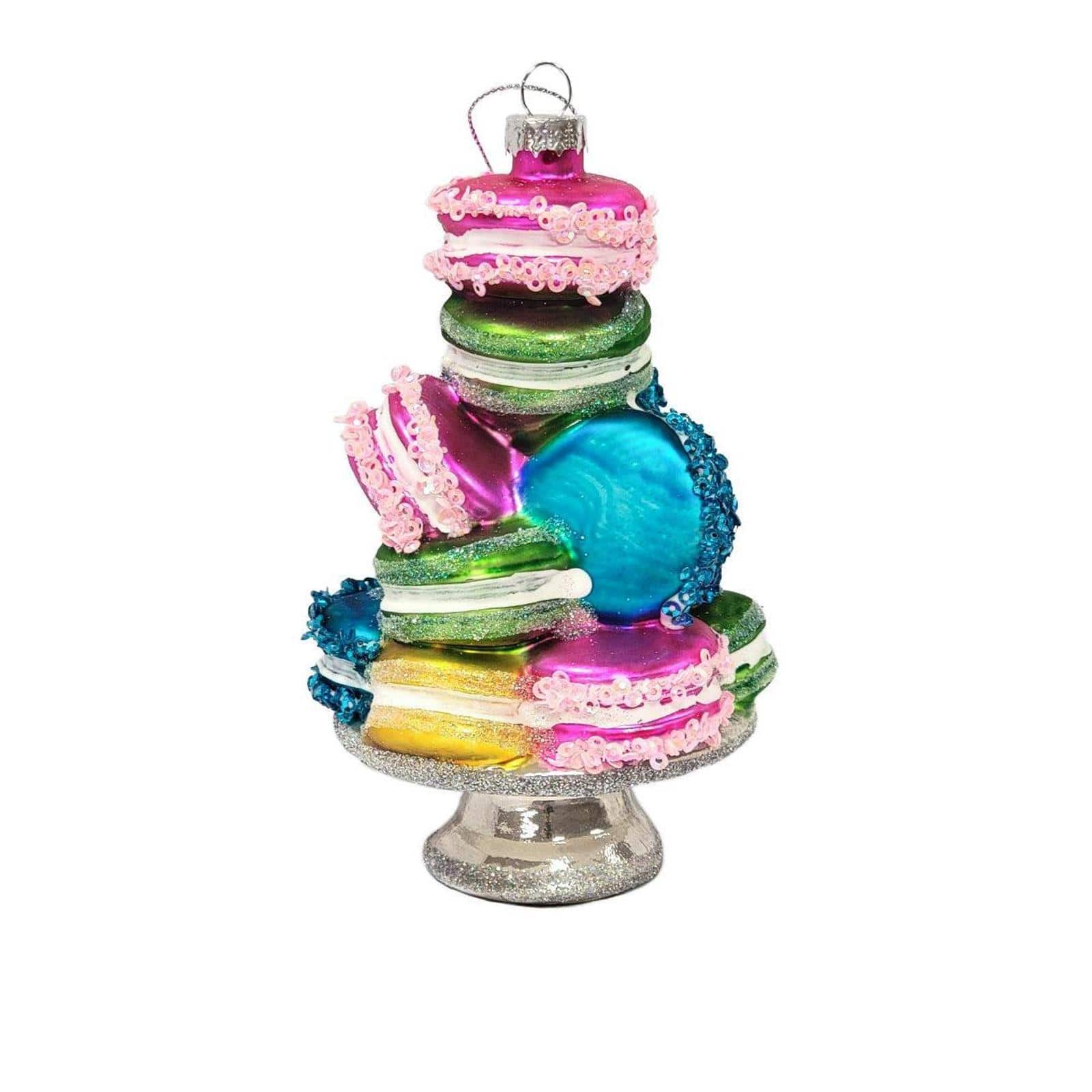 Wizardi 12" Christmas Village Glass Sweet Christmas Tree Ornament