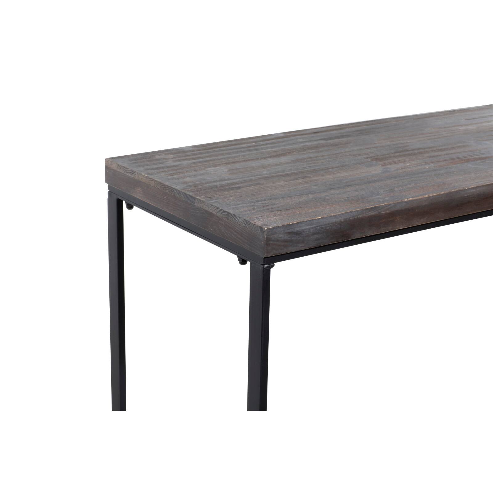 Black Contemporary Metal Console Table, 33" x 52"