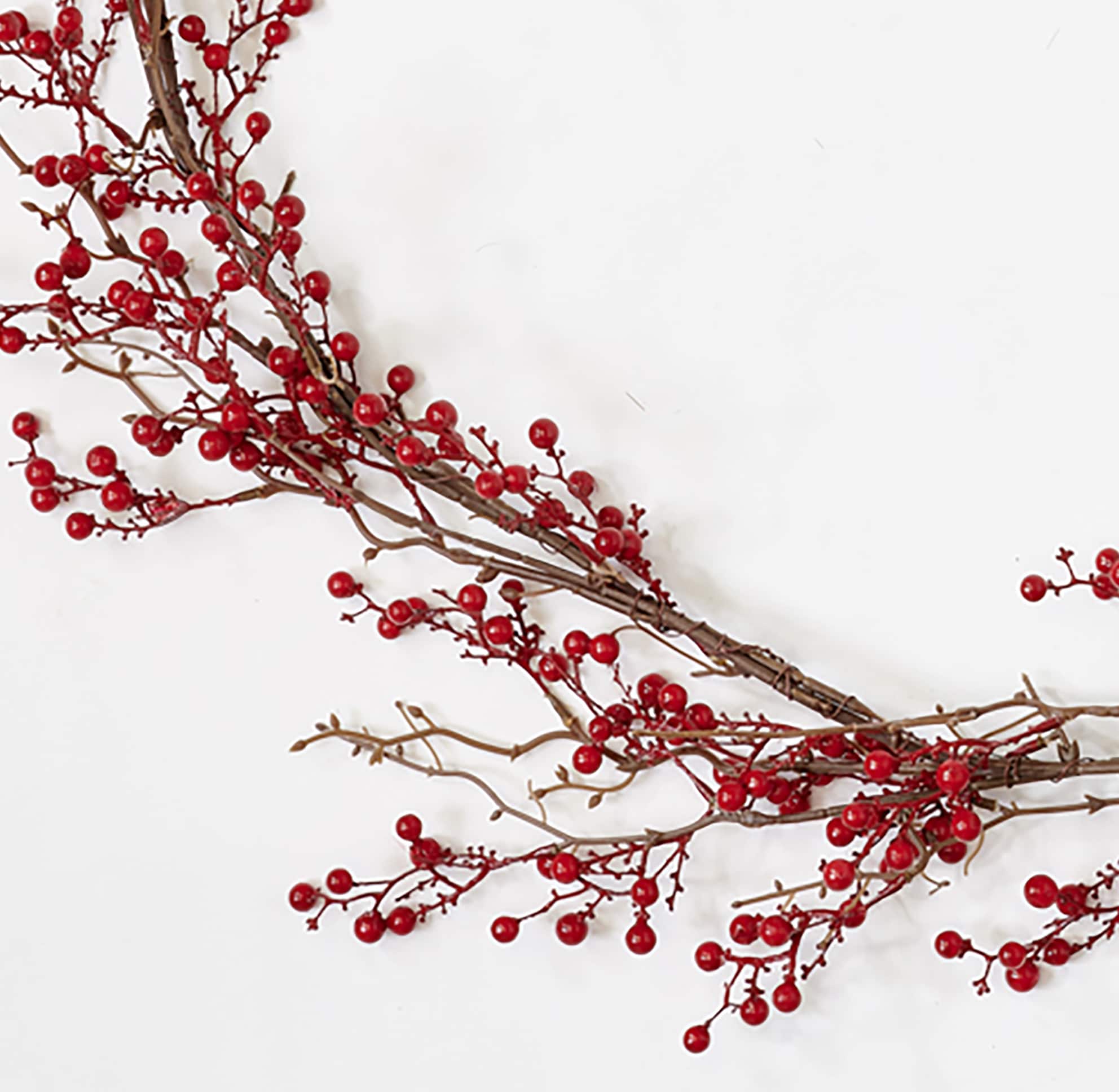 54" Red Christmas Artificial Holly Berry Garland