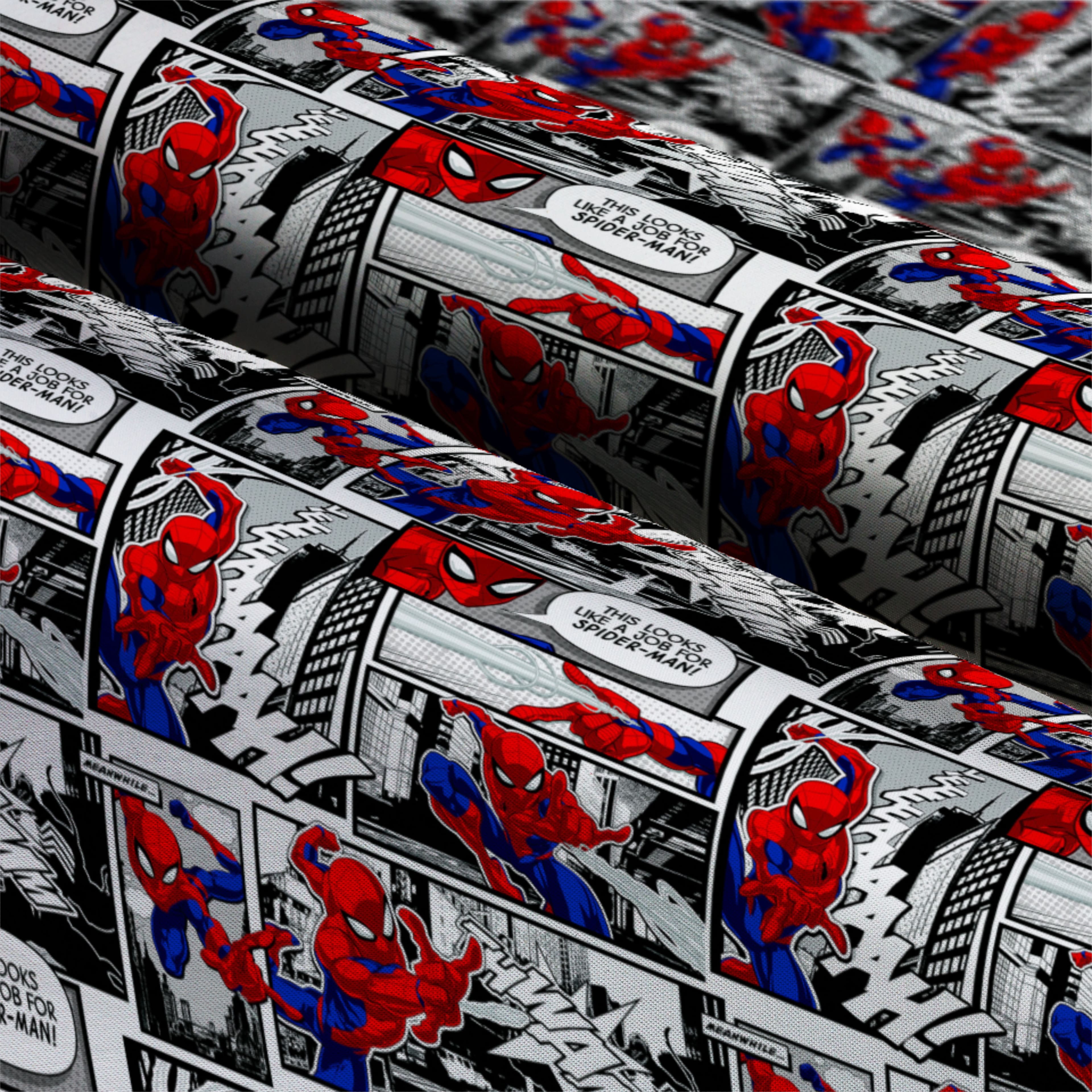 Marvel® Packed Spider-Man Comic Cotton Fabric