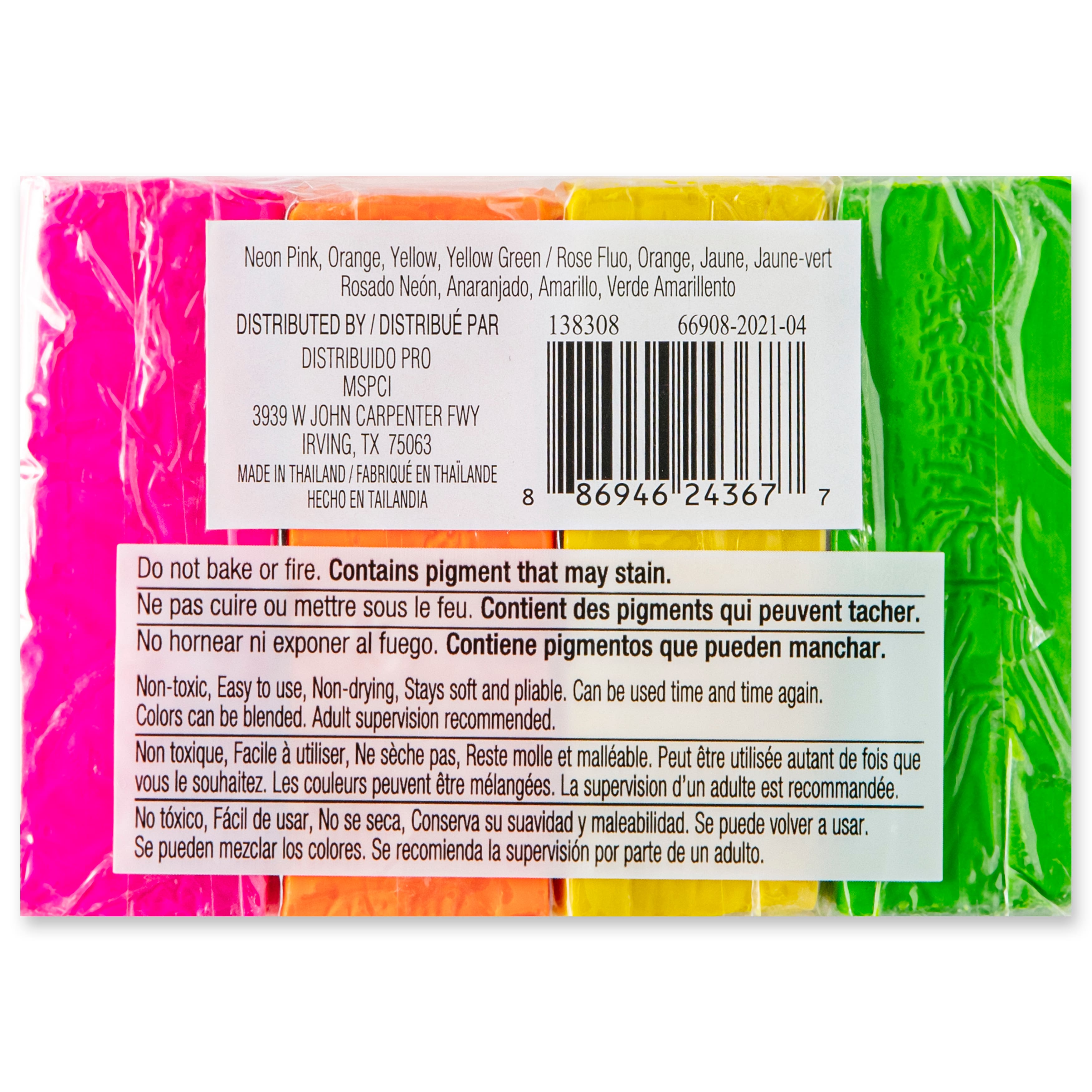 Neon Plastalina Modeling Clay Set by Craft Smart®