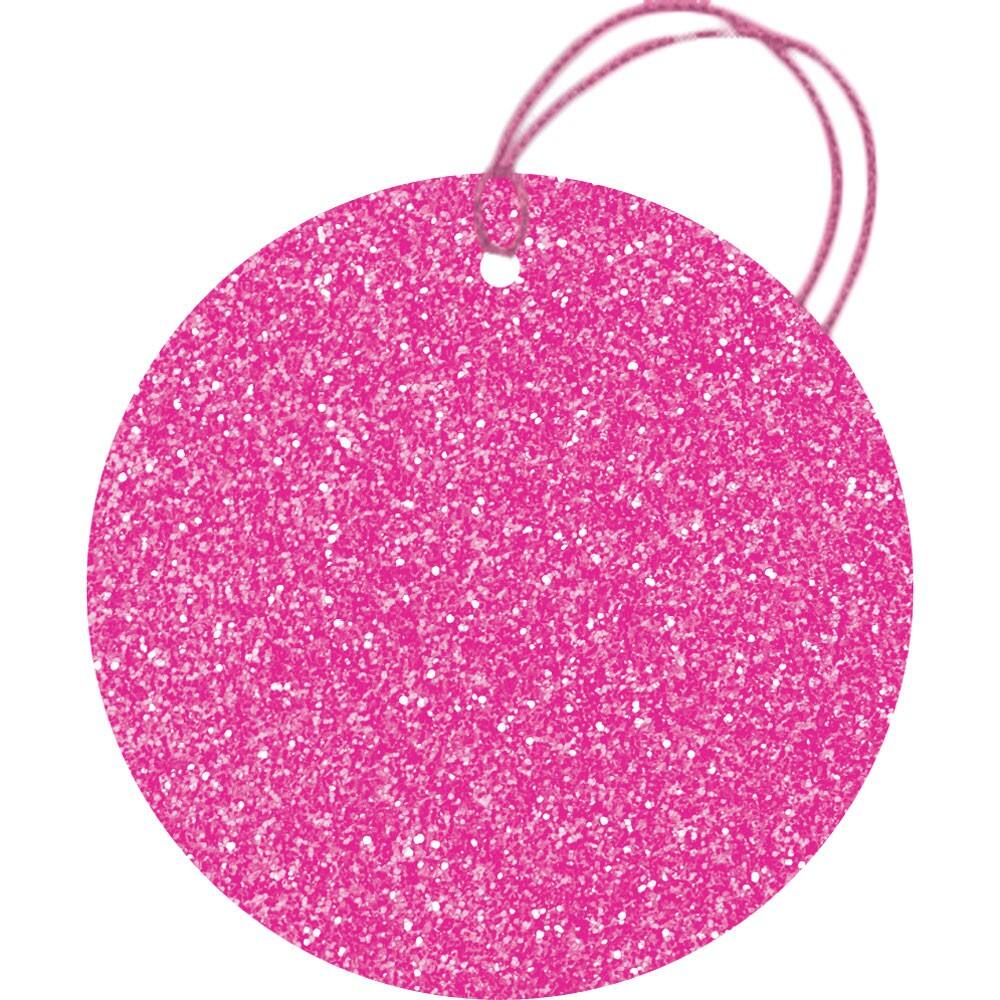 JAM Paper Circle Glitter Gift Tags with String