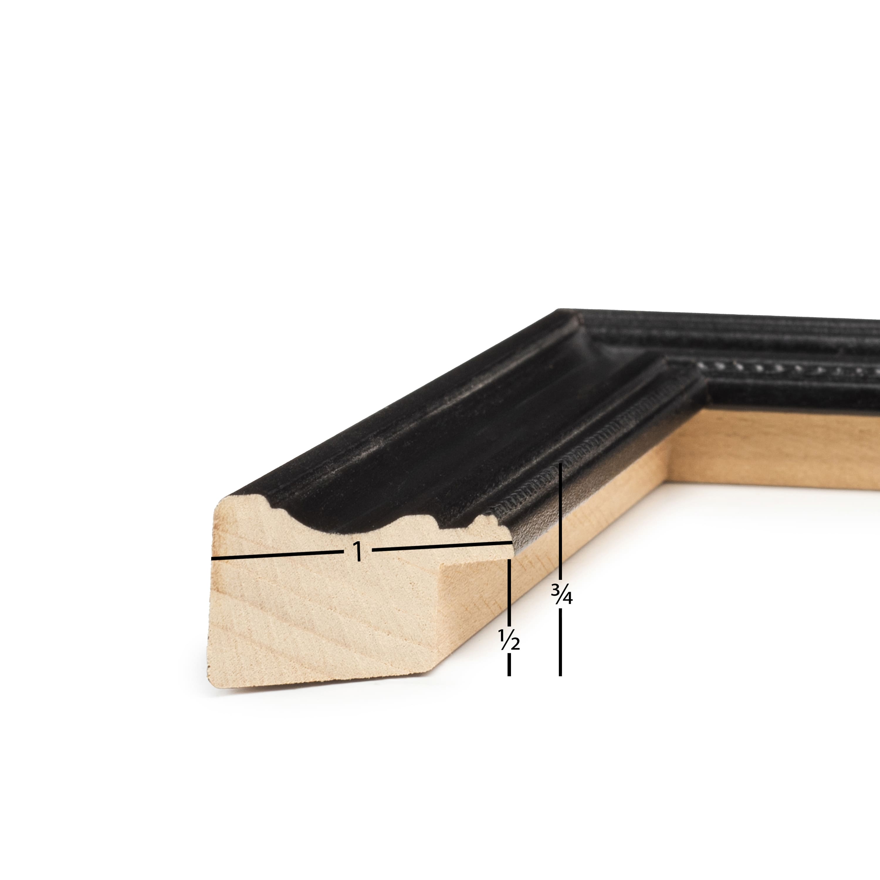 Frame USA Boardroom Black with Black Bead Single Image Picture Frame